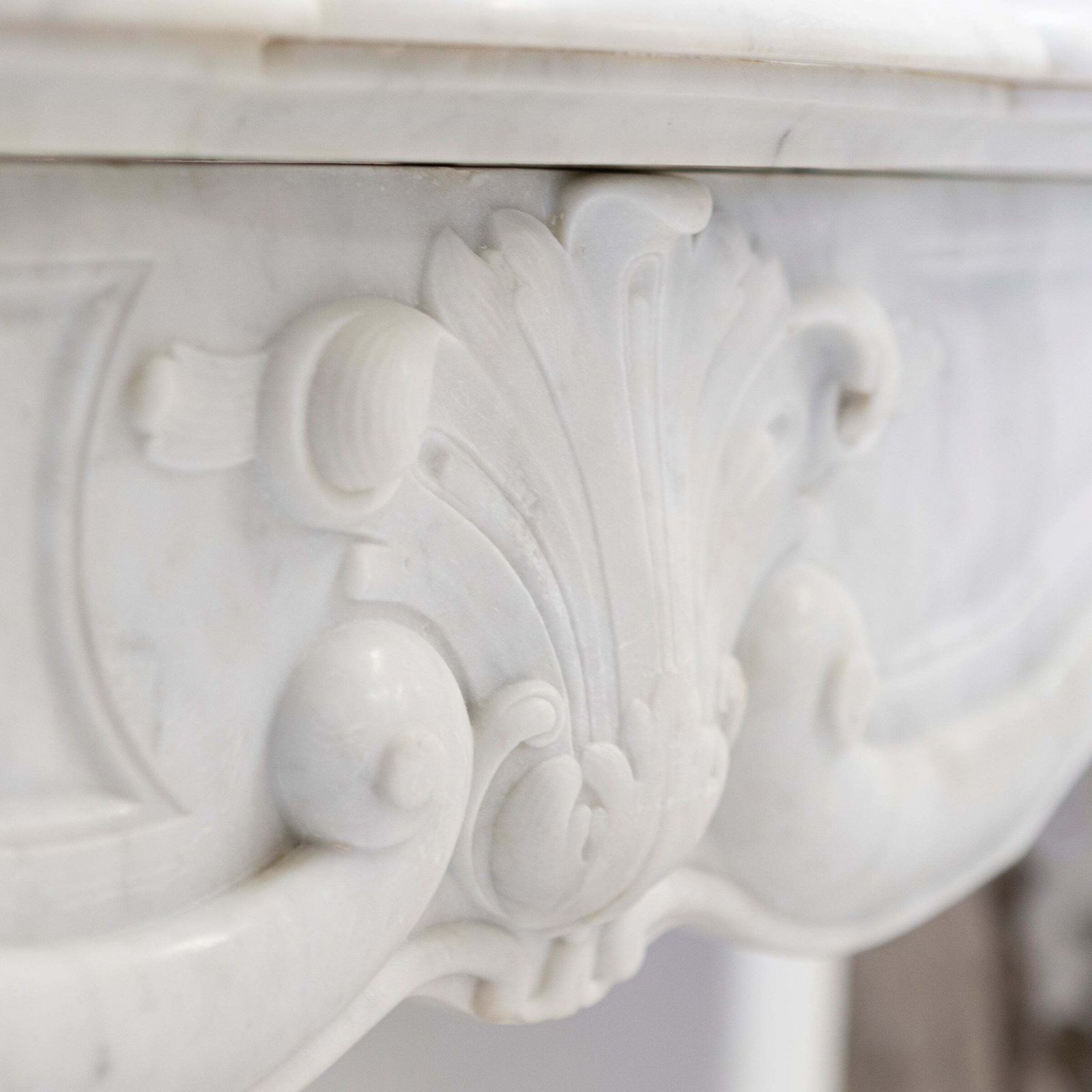 Antique French Style Marble Fireplace photo for sale
