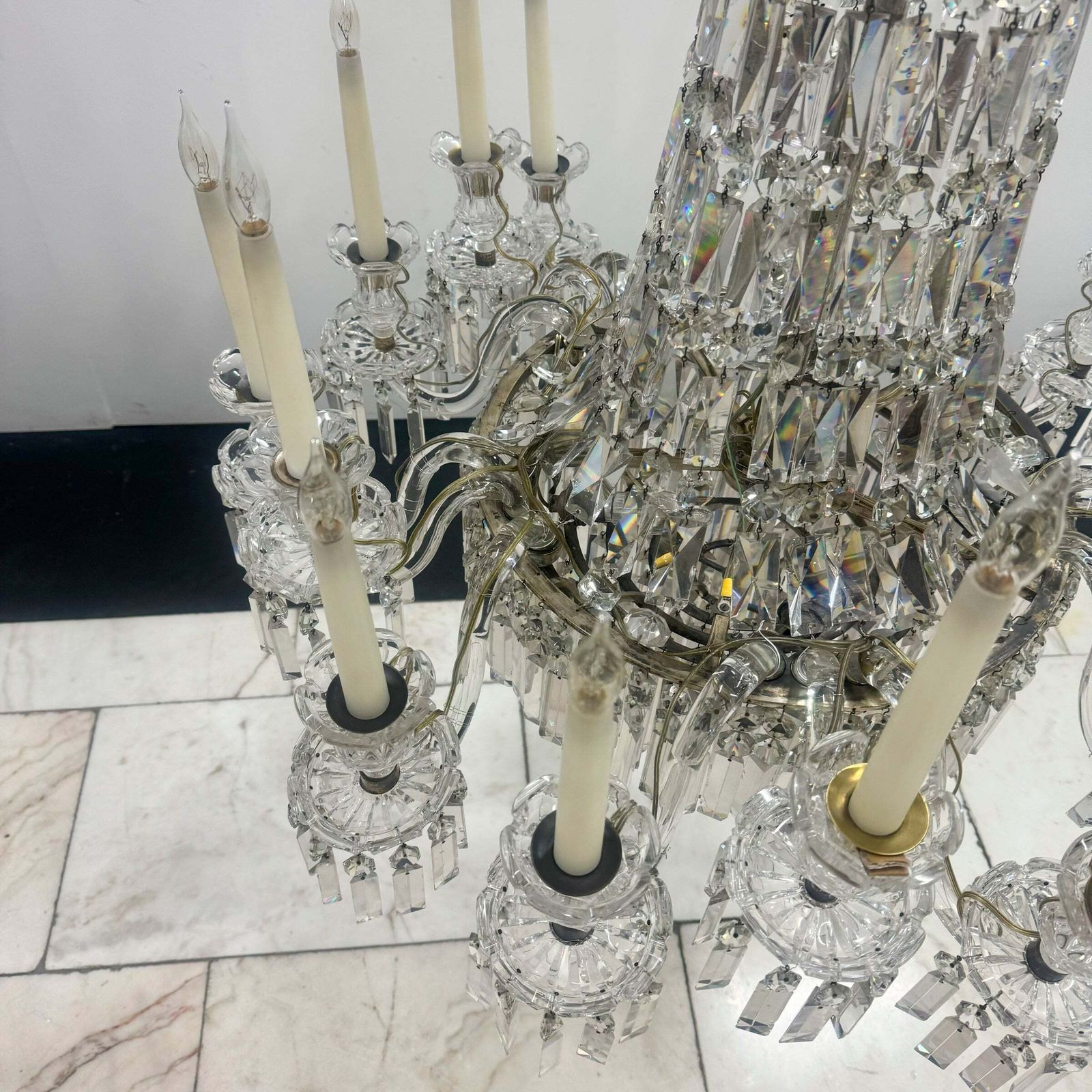 photo buy Mid 19th Century Antique Crystal Chandelier By F&C Osler Of Tent And Waterfall Design| 15 Arm