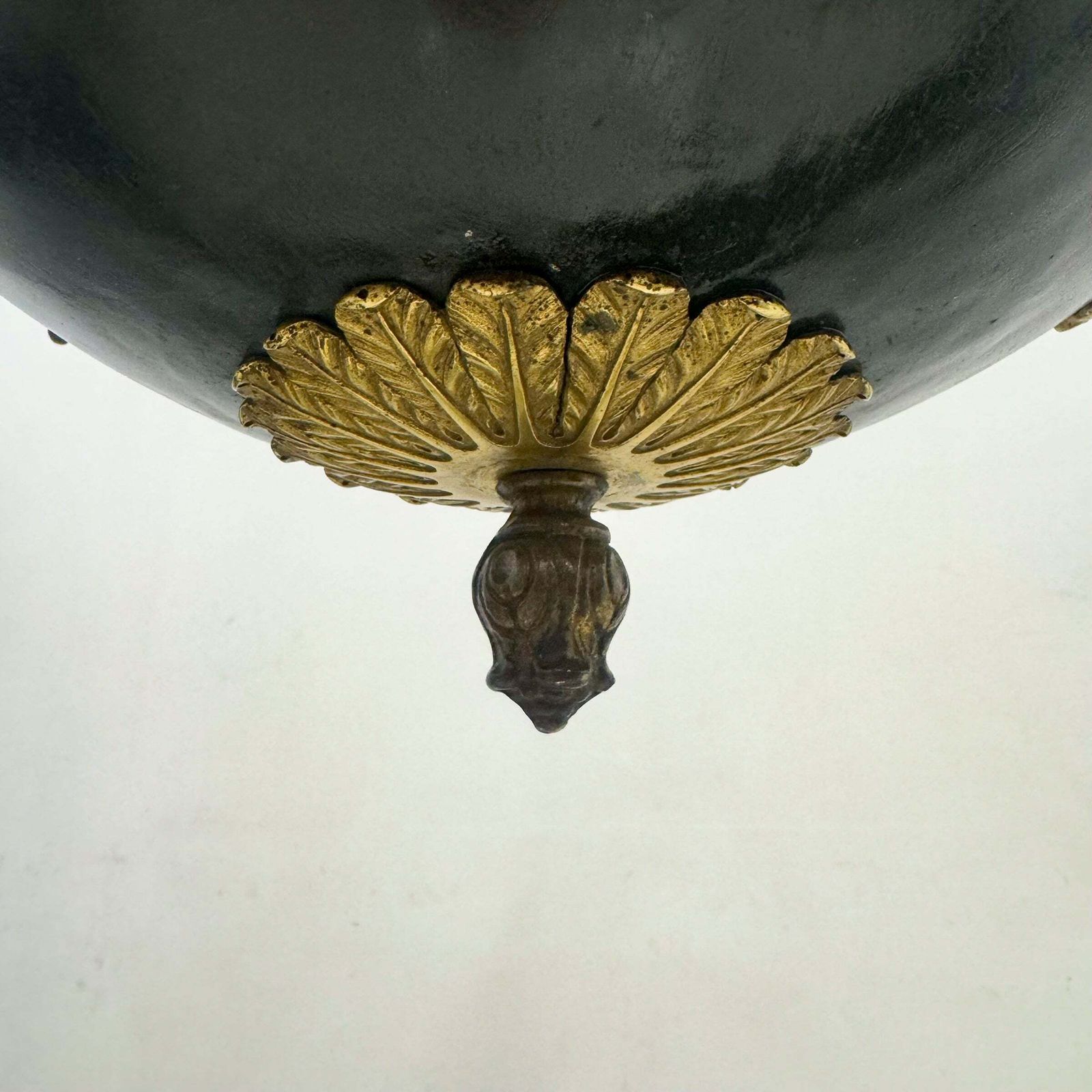 Antique French Empire Chandelier With Brass Accents | 6 Arms photo vinterior