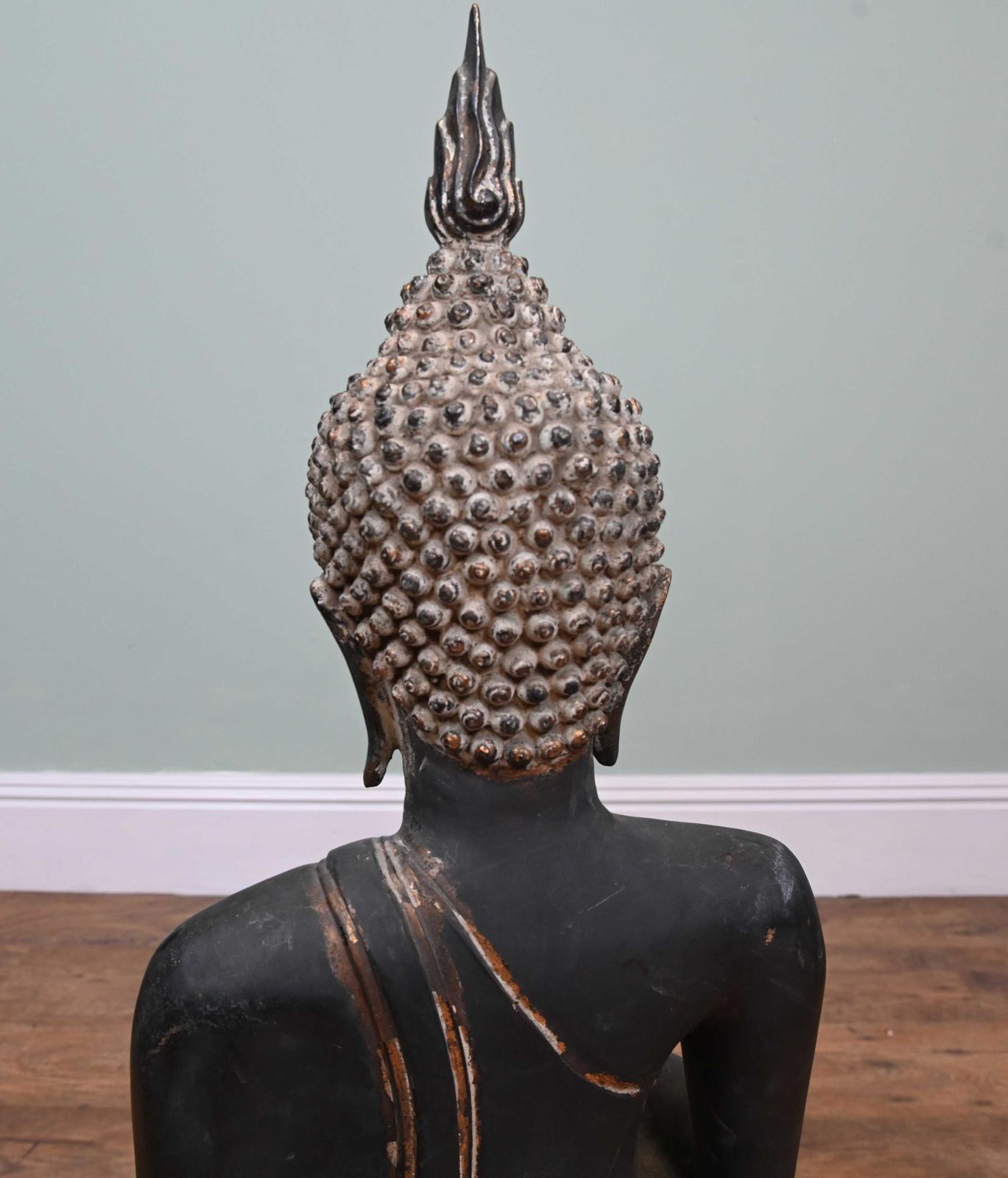 Bronze Nepalese Buddha Statue Meditation Antique Buddhist Art photo for sale