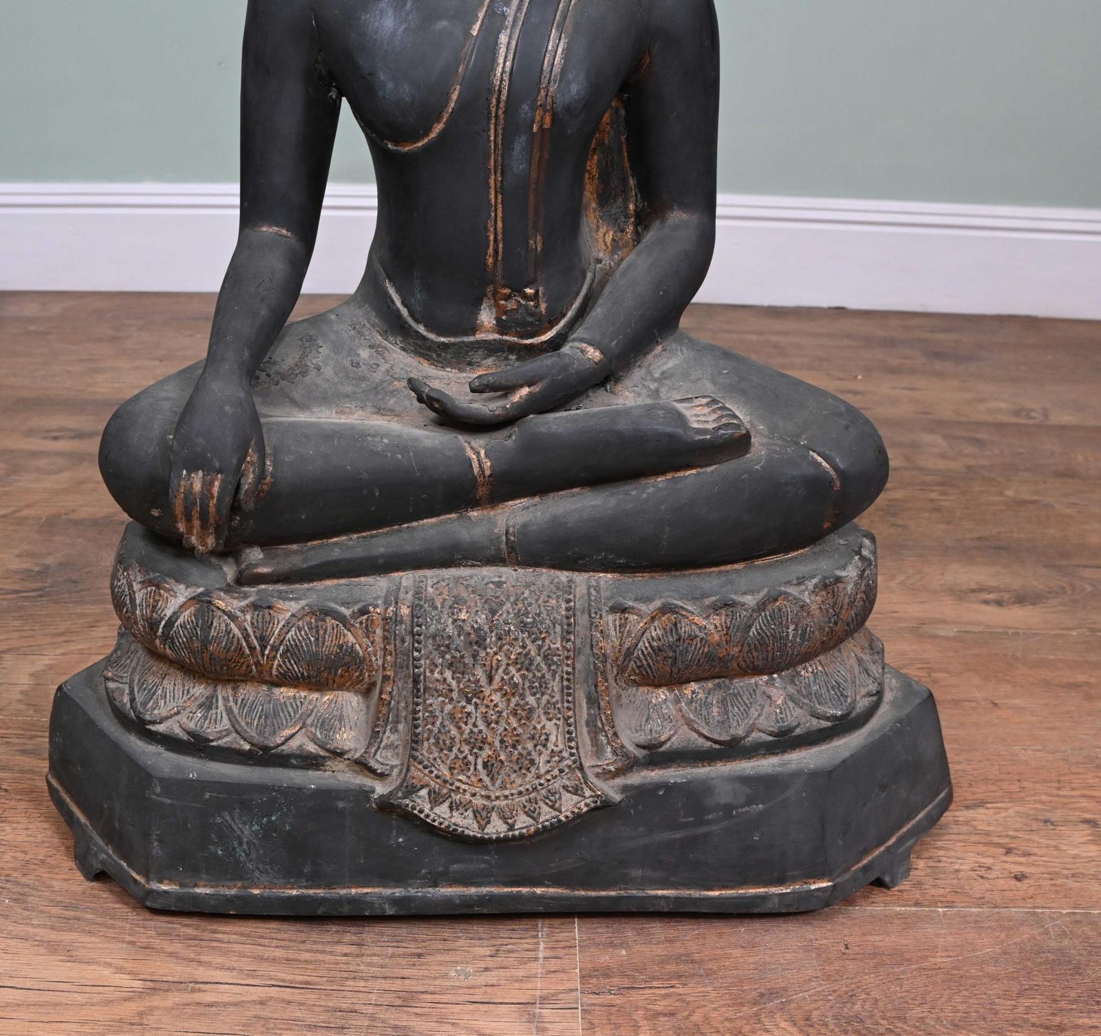 photo furniture Bronze Nepalese Buddha Statue Meditation Antique Buddhist Art