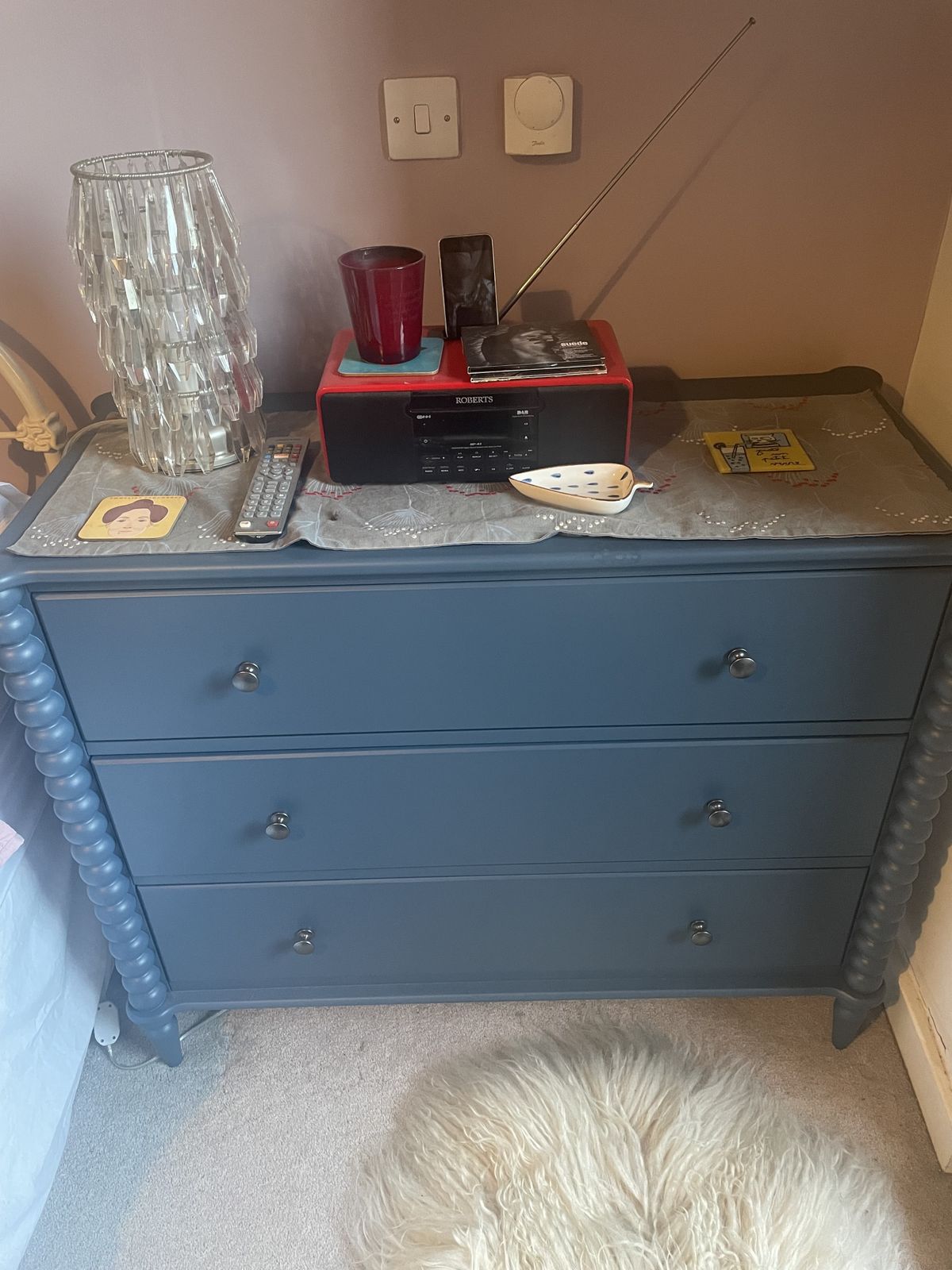 John Lewis Bobbin Chest Of Drawers Blue photo vinterior