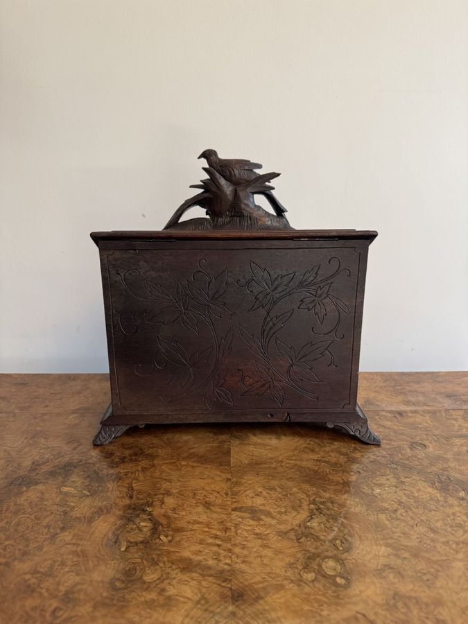 Rare Quality Antique Black Forest Stationary Box photo furniture
