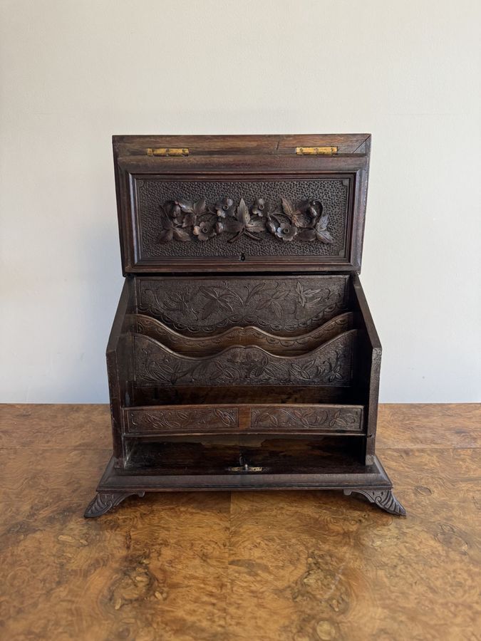 Rare Quality Antique Black Forest Stationary Box photo buy