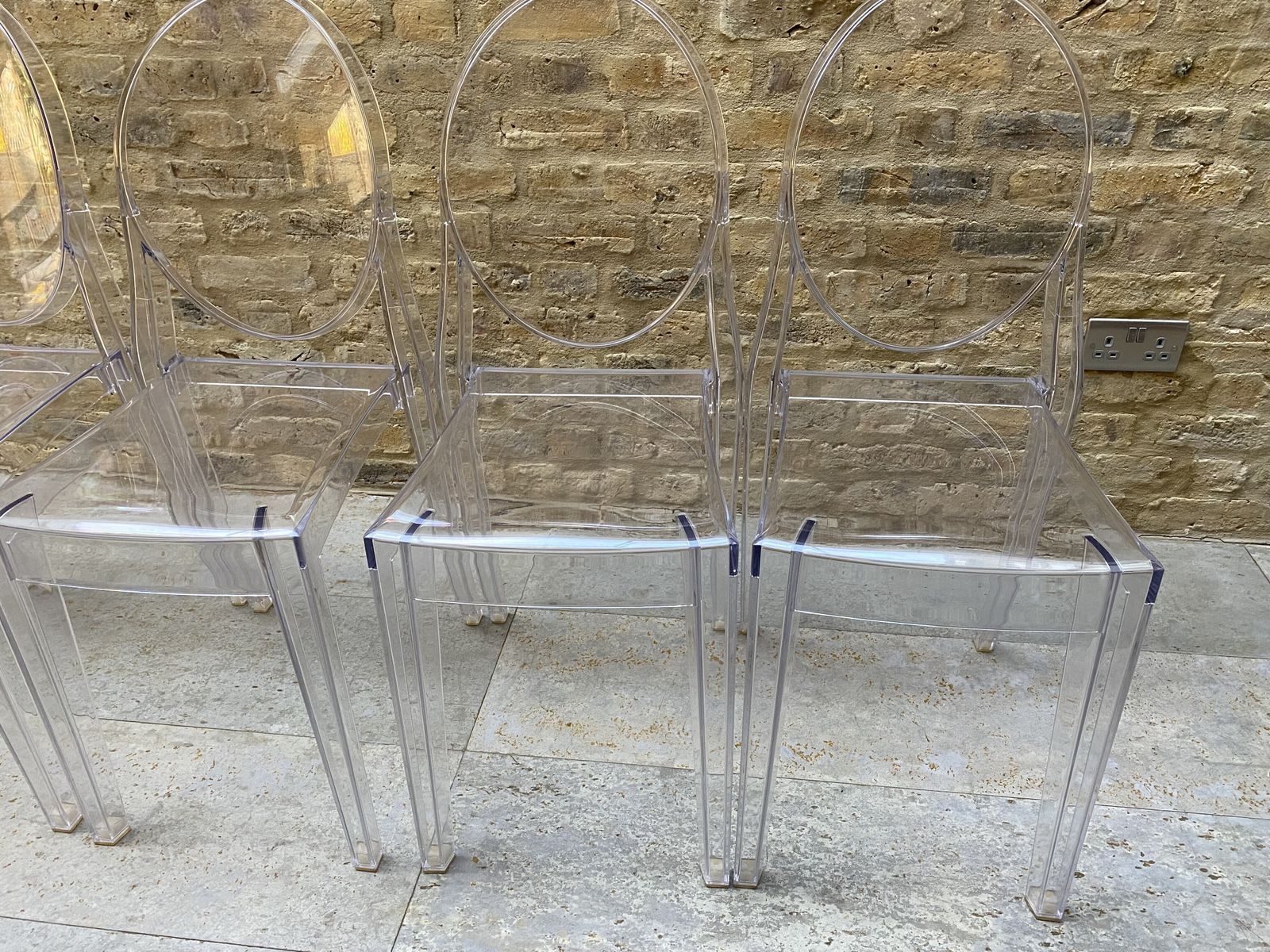 Set Of 6 Kartell Victoria Ghost Chairs photo vintage