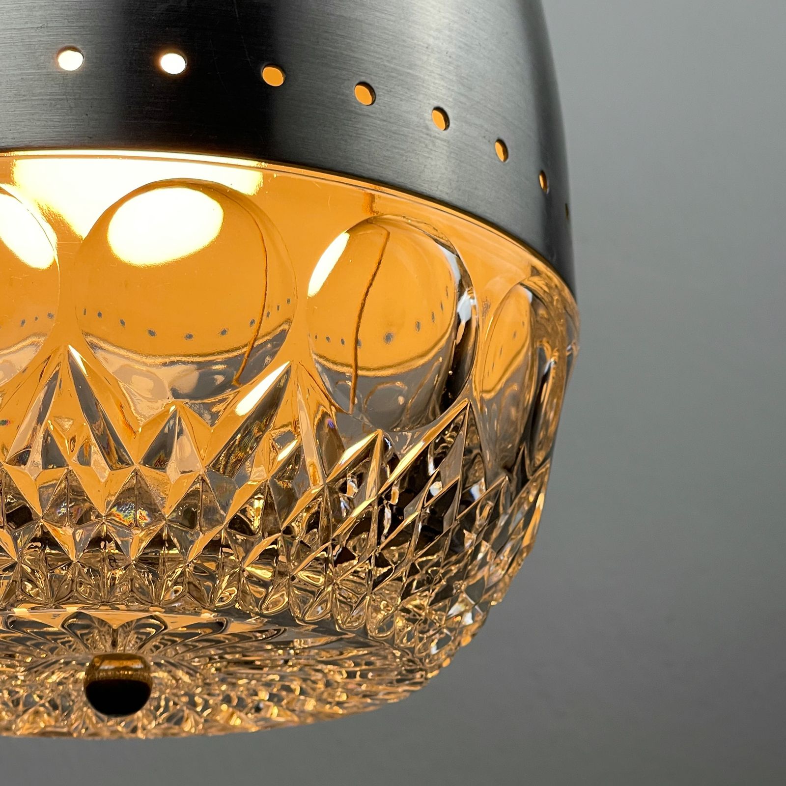 450.0 Mid Century Glass Pendant Lamp, Italy 1960s photo