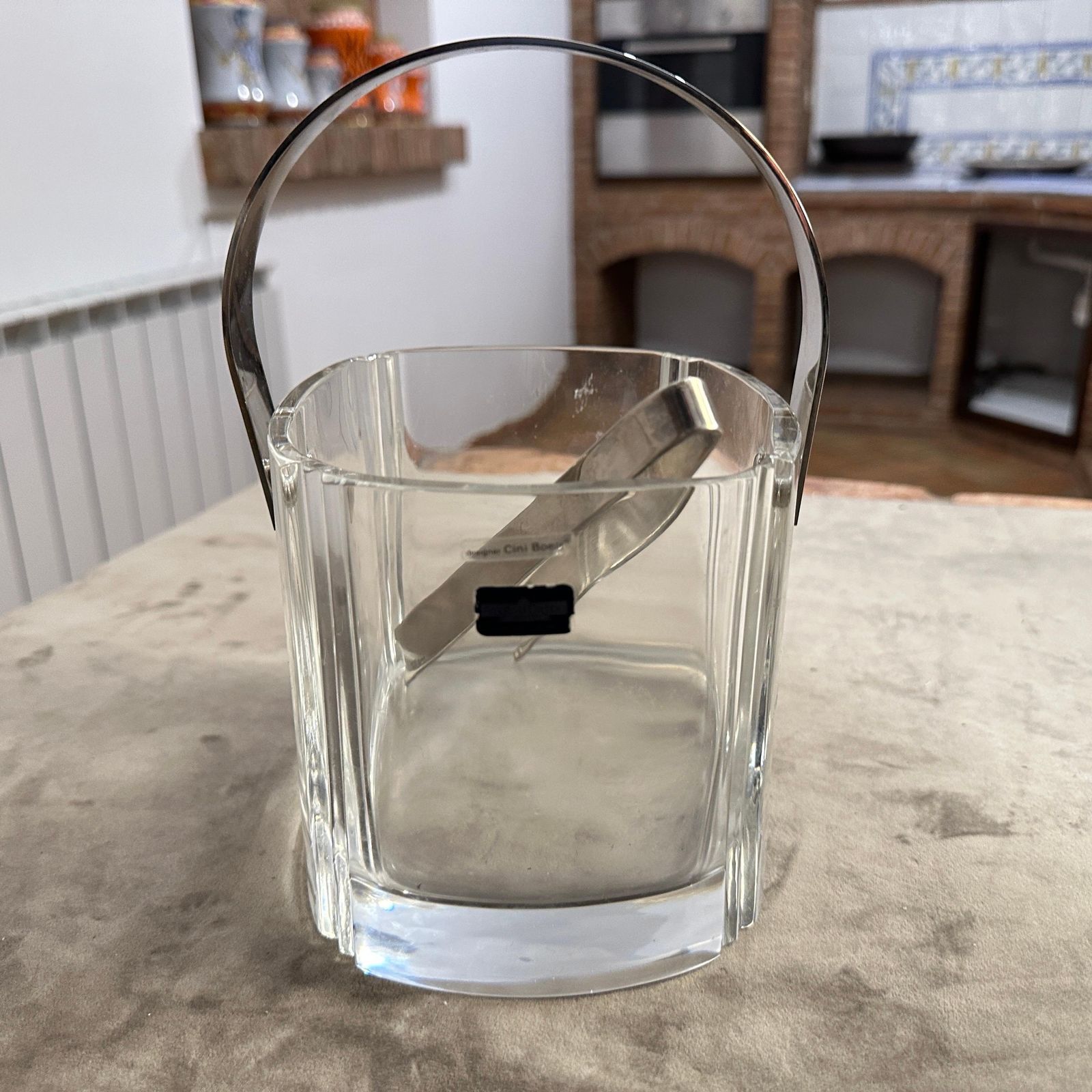 A 1970s Modern Arnolfo Di Cambio Ice Bucket With A Lino Sabattini Ice Tongs photo 538.0