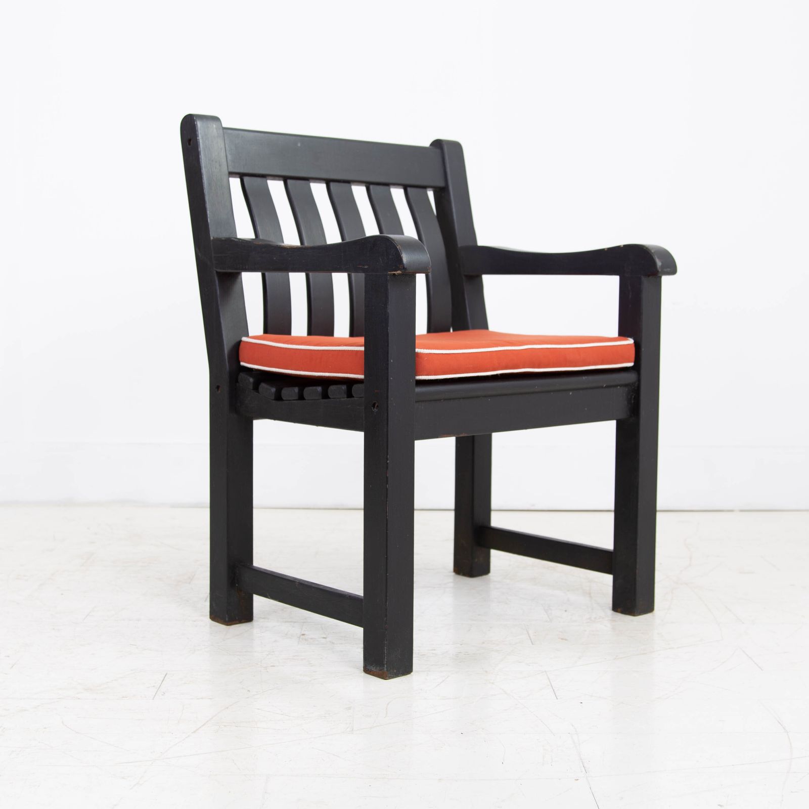 Set Of 6 Quality Painted Teak Garden Chairs photo for sale