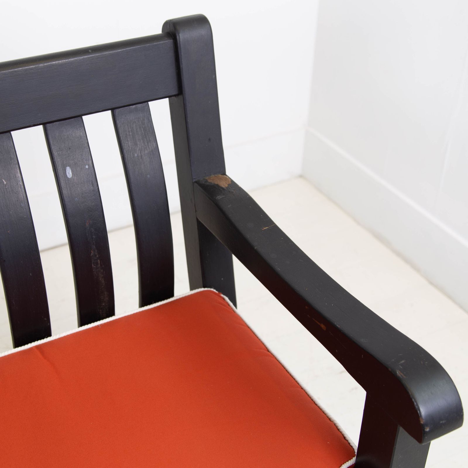 Set Of 6 Quality Painted Teak Garden Chairs photo vintage