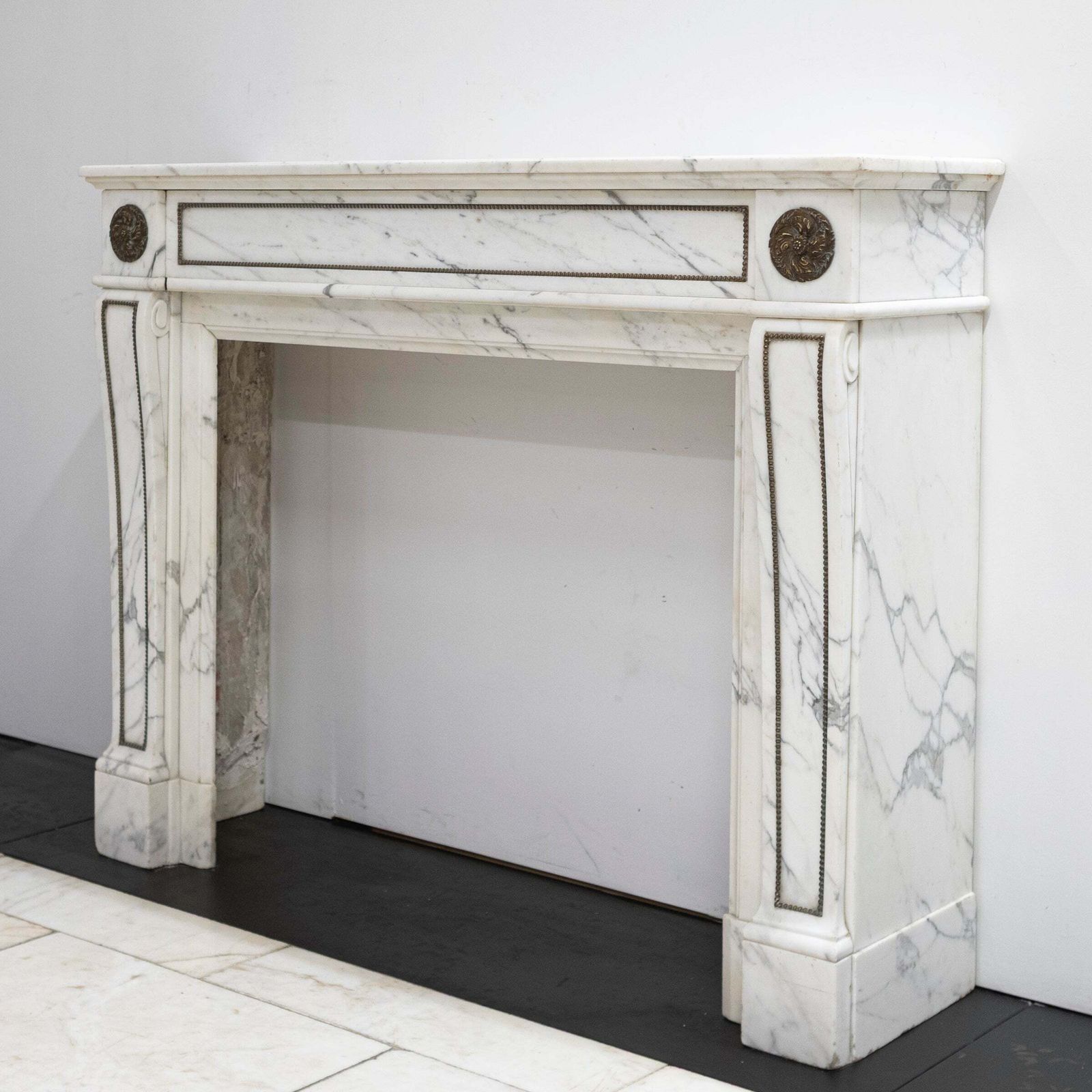 Antique Regency Fireplace Surround With Brass Details photo furniture