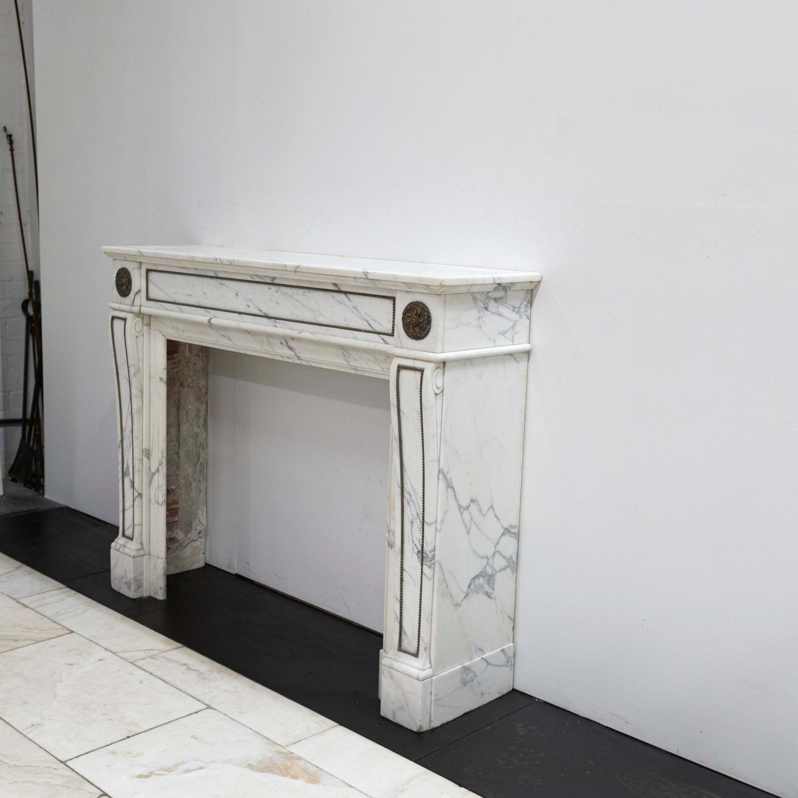 Antique Regency Fireplace Surround With Brass Details photo vinterior