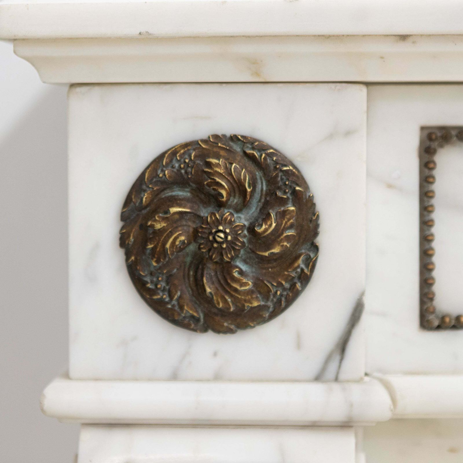 photo buy Antique Regency Fireplace Surround With Brass Details