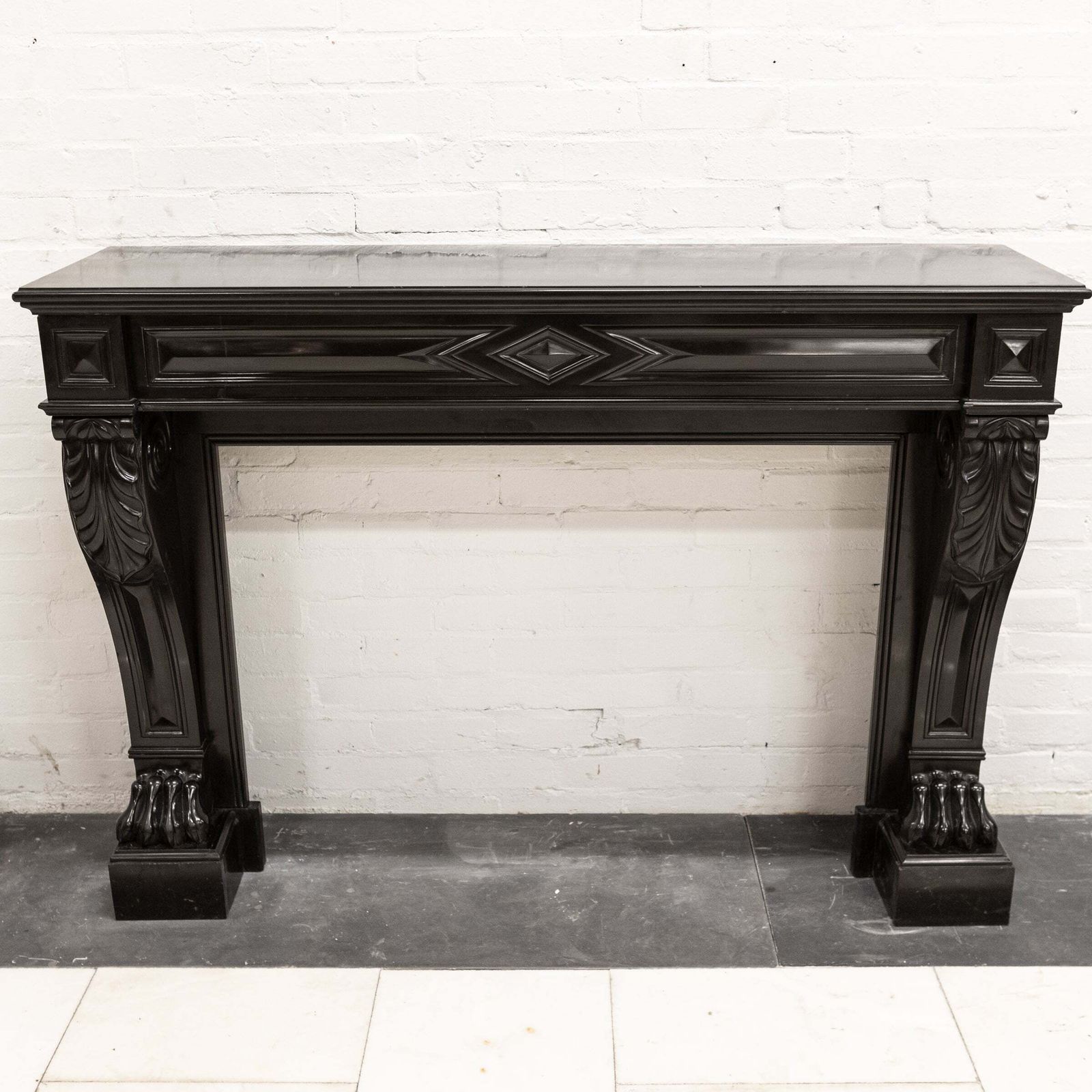 Antique Black Belgian Marble Napoleon III Style Fire Surround photo 6500.0