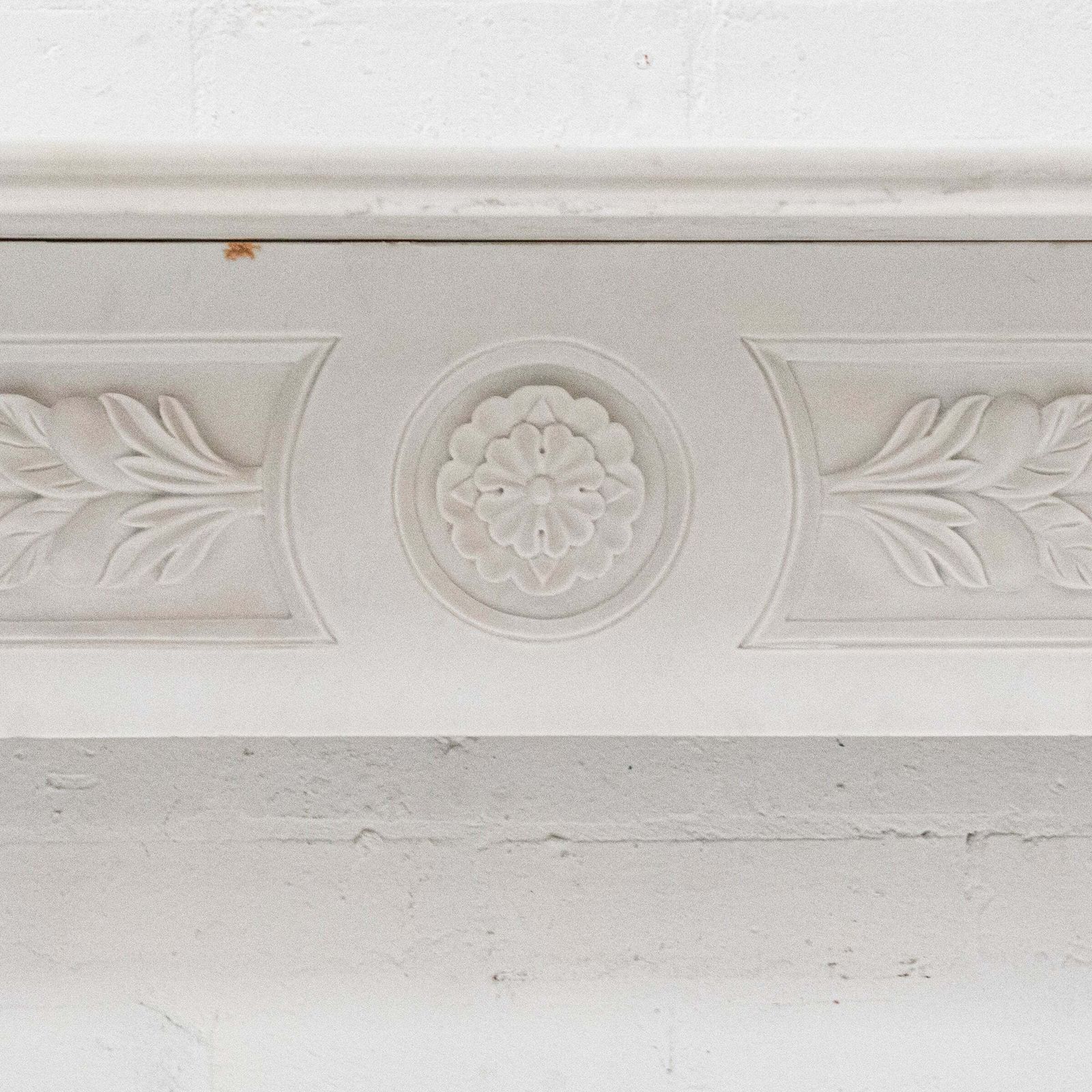 Reclaimed Edwardian Style Statuary Marble Fireplace photo vintage