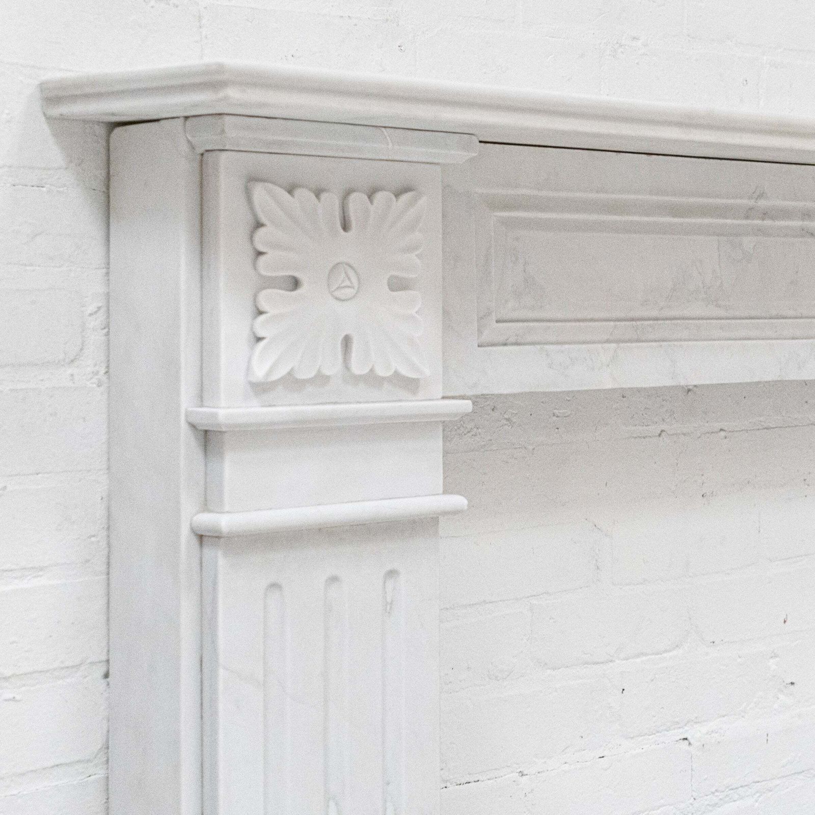 1650.0 Reclaimed Edwardian Style Statuary Marble Fireplace photo