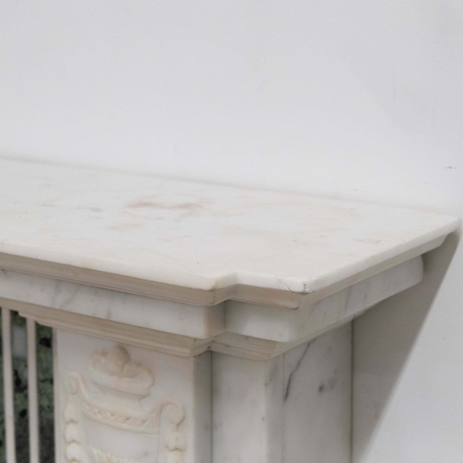 Reclaimed Georgian Style Statuary & Verde Marble Surround (Pair Available) photo vintage