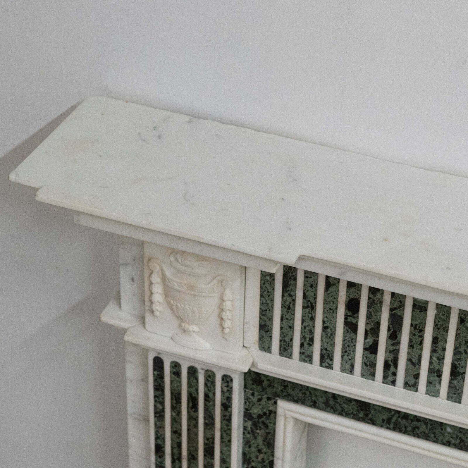 6500.0 Reclaimed Georgian Style Statuary & Verde Marble Surround (Pair Available) photo