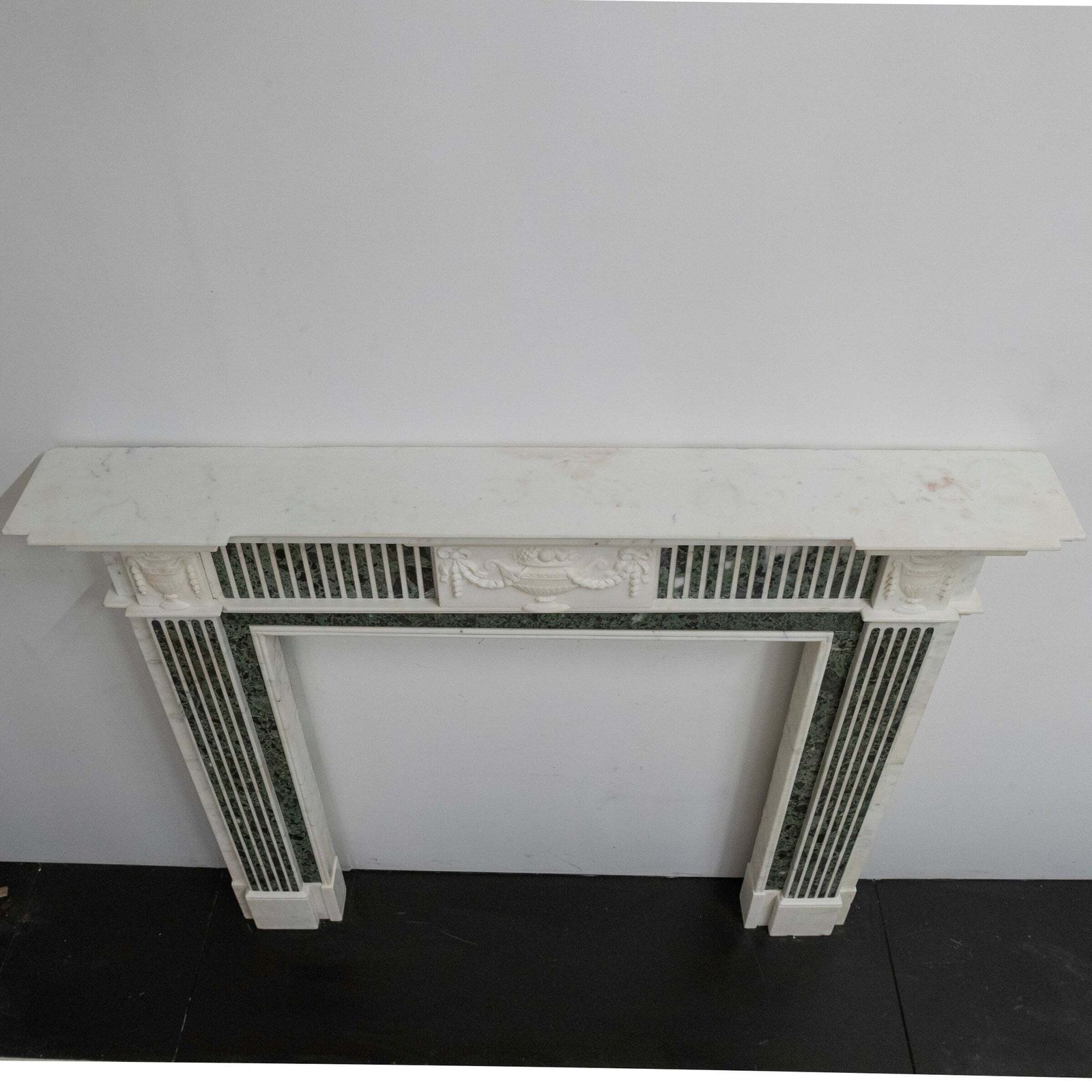 photo buy Reclaimed Georgian Style Statuary & Verde Marble Surround (Pair Available)