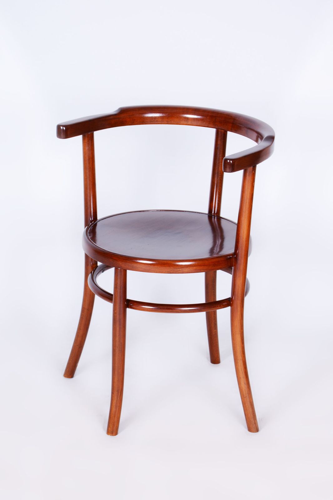 Restored Art Deco Chair, By Thonet, Beech, Revived Polish, Czech, 1920s