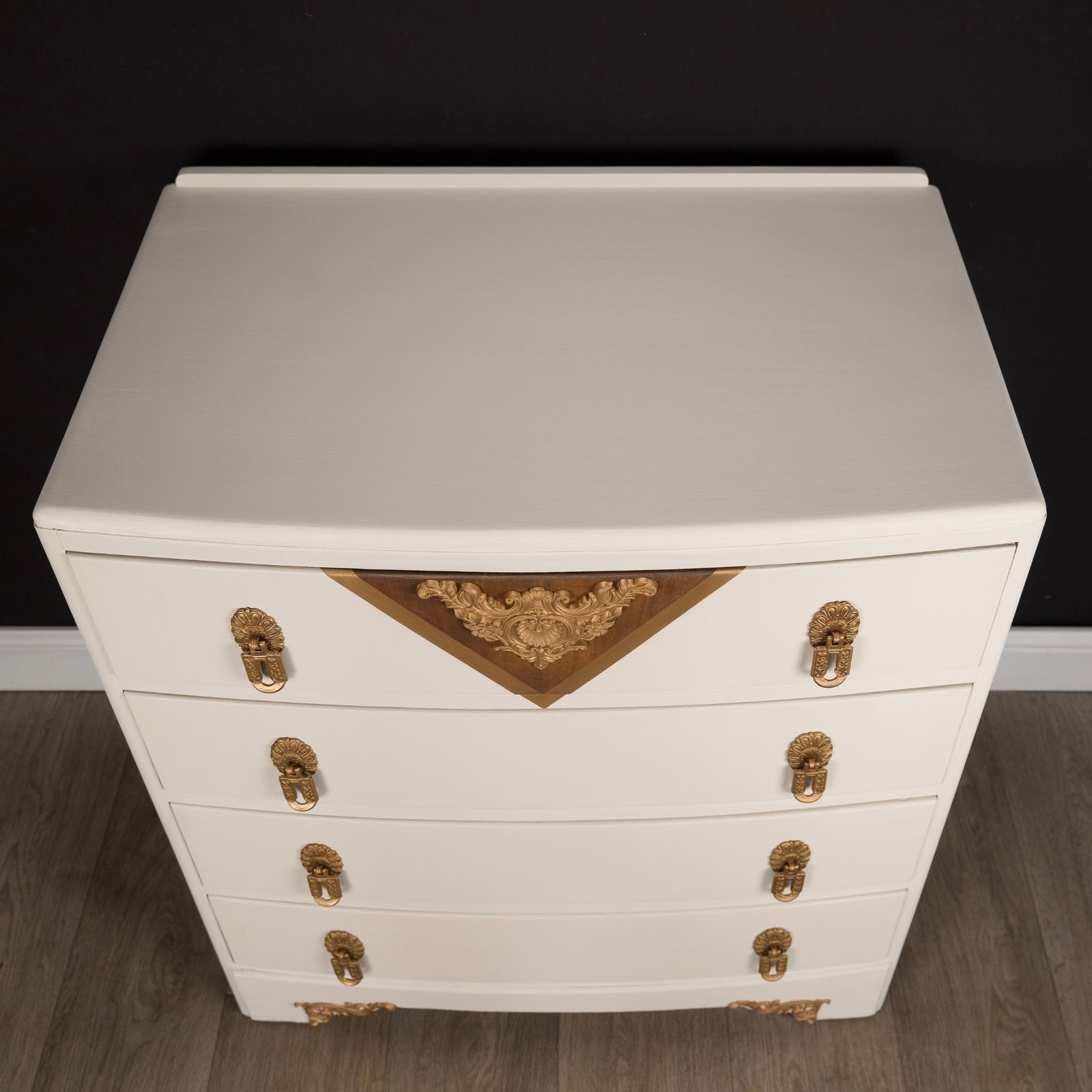 Upcycled B&E Chest Of Drawers Cream Gold photo 525.0