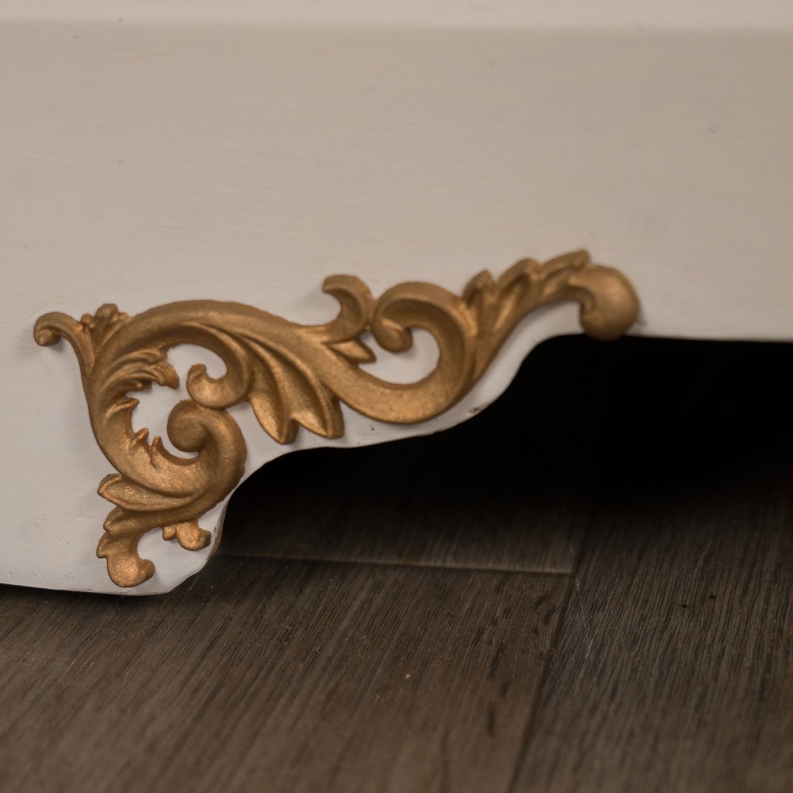Upcycled B&E Chest Of Drawers Cream Gold photo vinterior