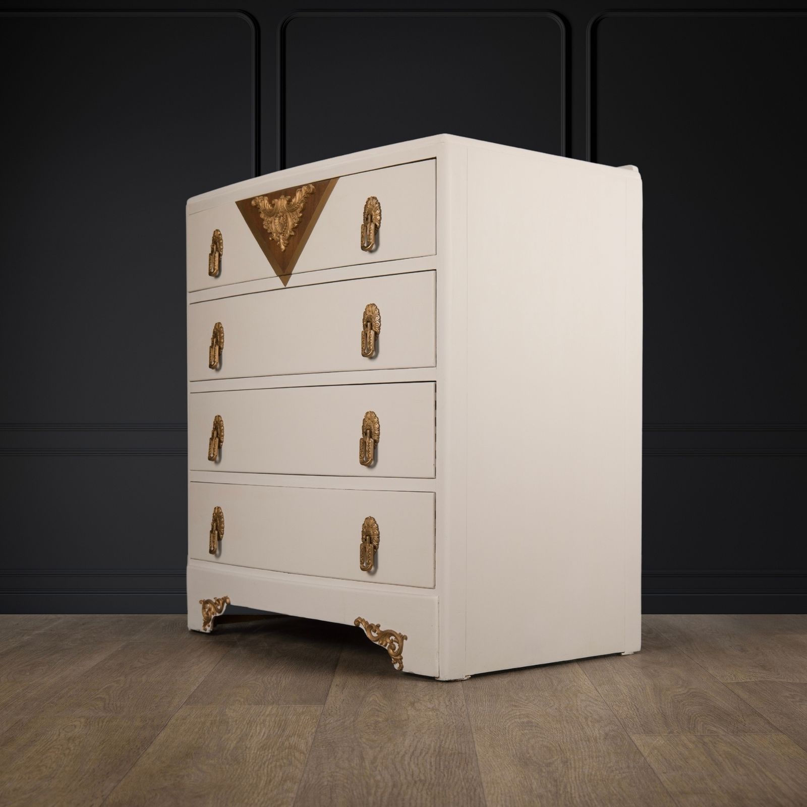 photo for sale Upcycled B&E Chest Of Drawers Cream Gold
