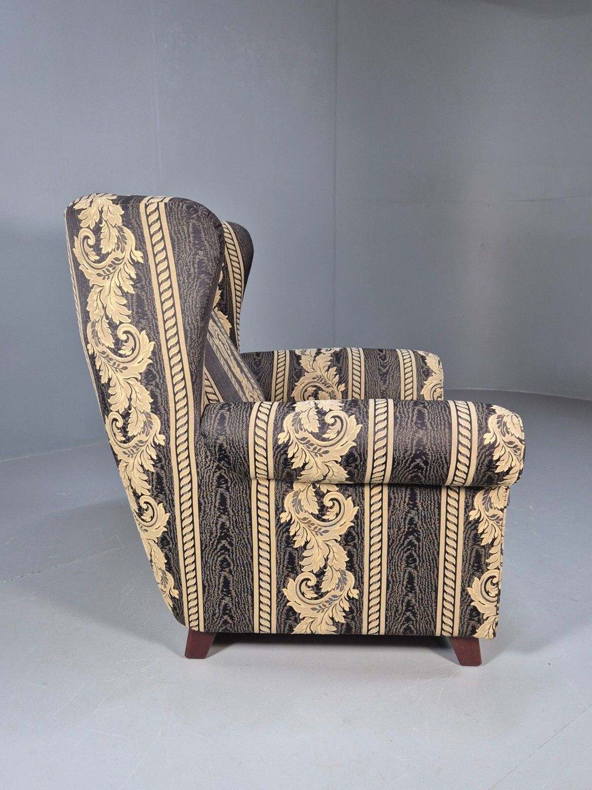photo furniture Vintage Danish Lounge Chair Classical Blue Upholstery Retro 1980s Eb8990 Vclo