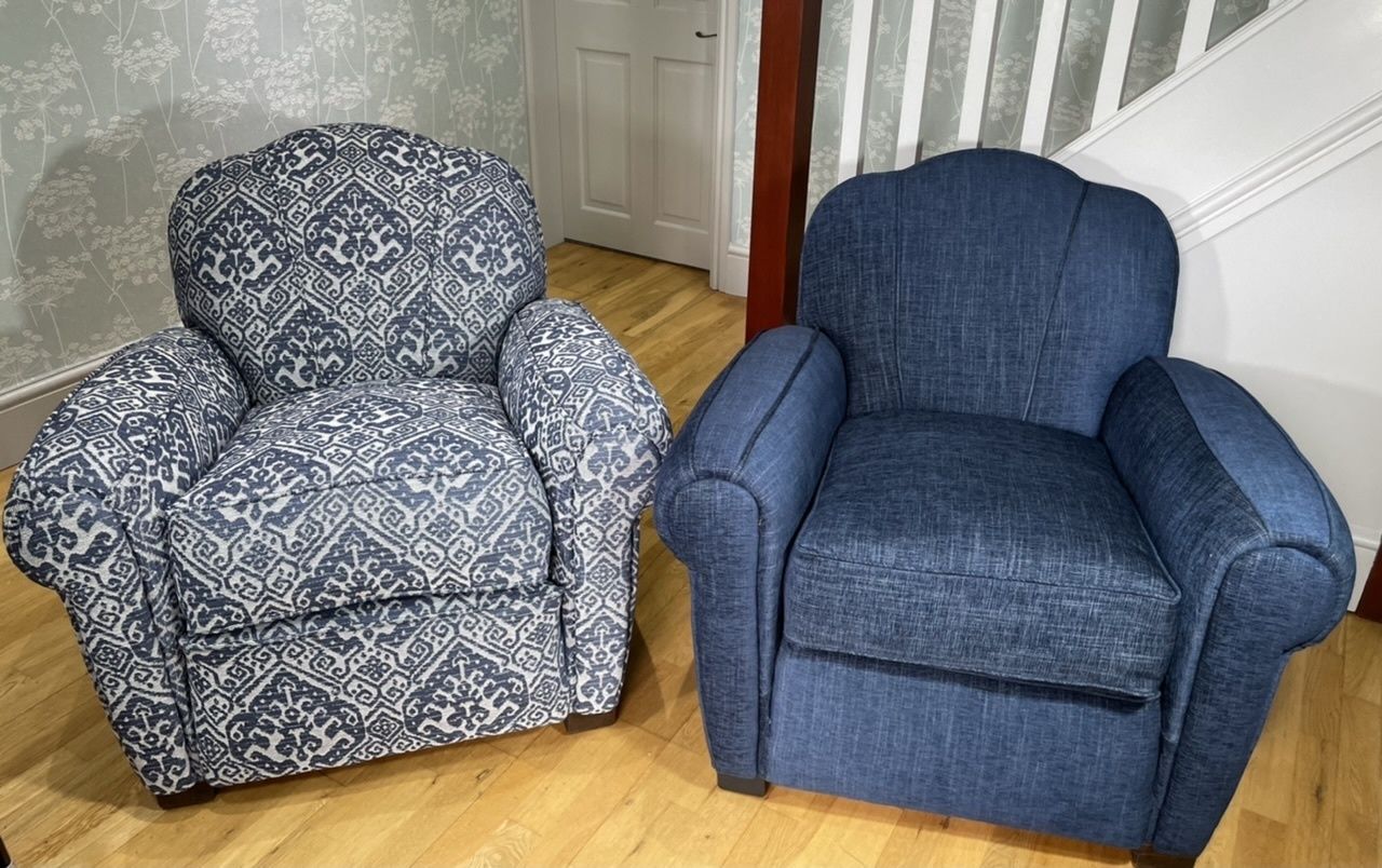 Pair Of Stunning, Long Base , Country Farmhouse Armchairs photo vintage