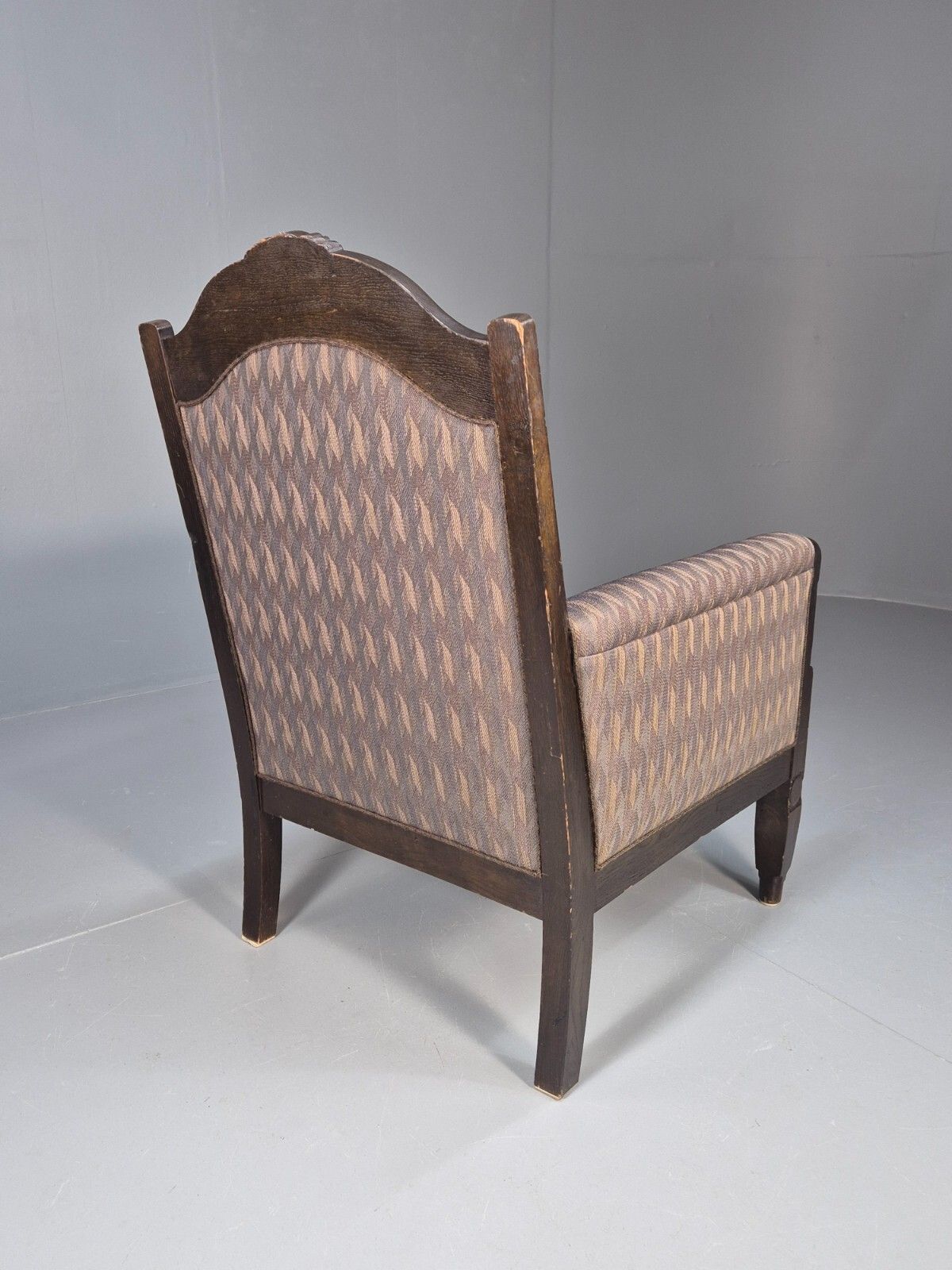 275.0 Vintage Danish Lounge Chair Purple Hue Oak Frame Empire Antique  Eb8920 Vclo photo