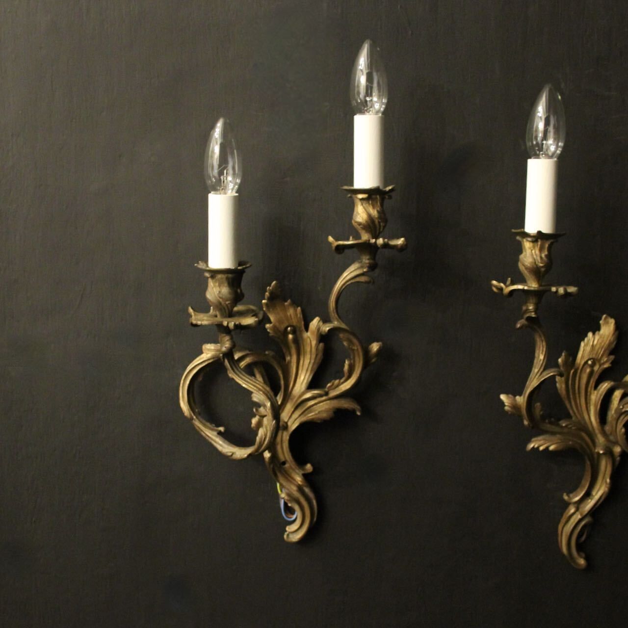 French Gilded Bronze Antique Wall Sconces photo furniture