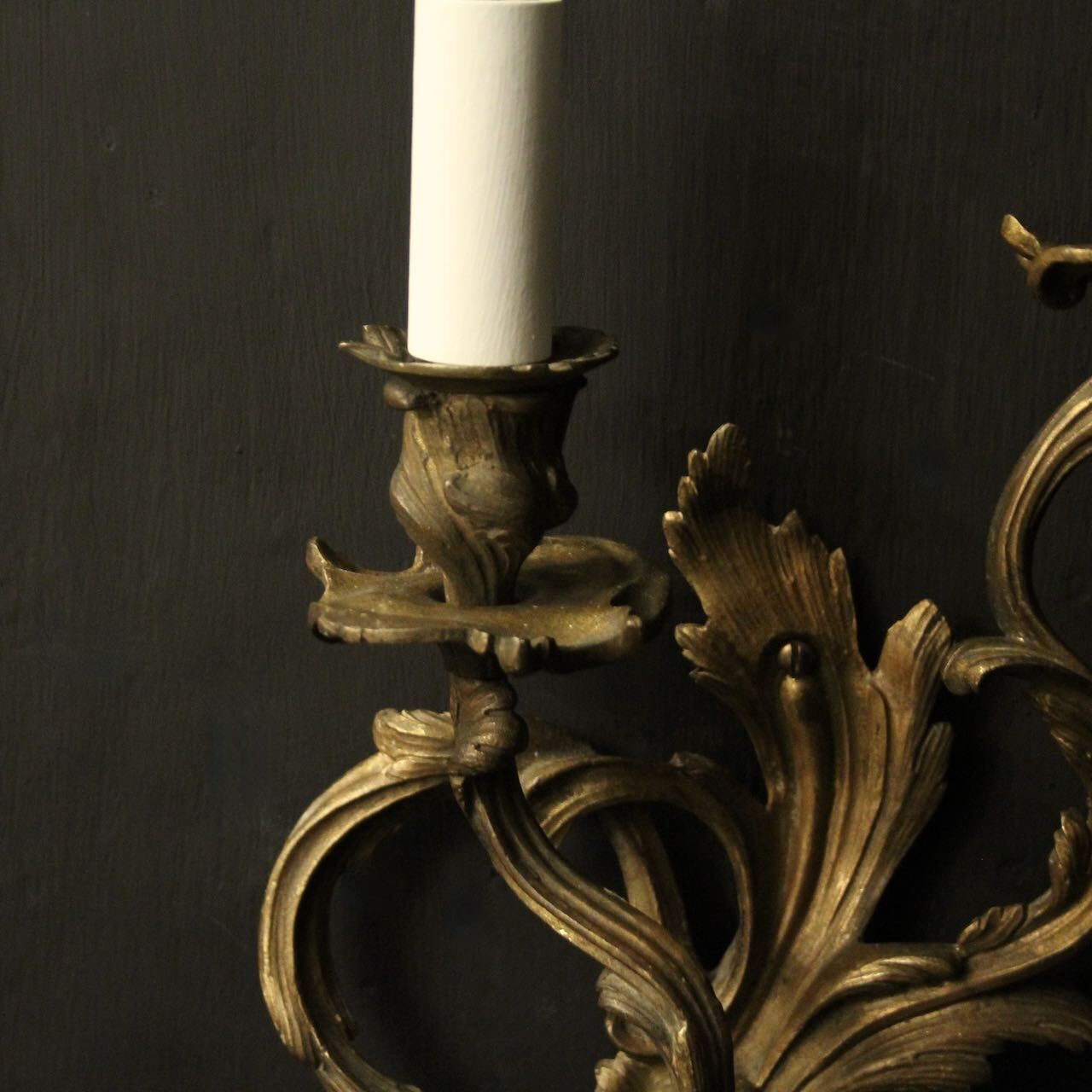French Gilded Bronze Antique Wall Sconces photo for sale