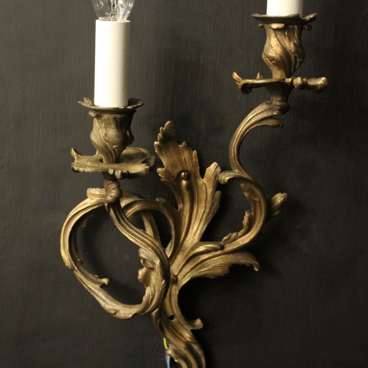 French Gilded Bronze Antique Wall Sconces photo Lighting