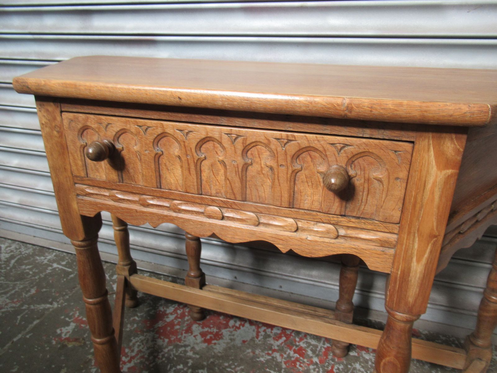 Light Oak Drop Leaf Side Table photo Furniture