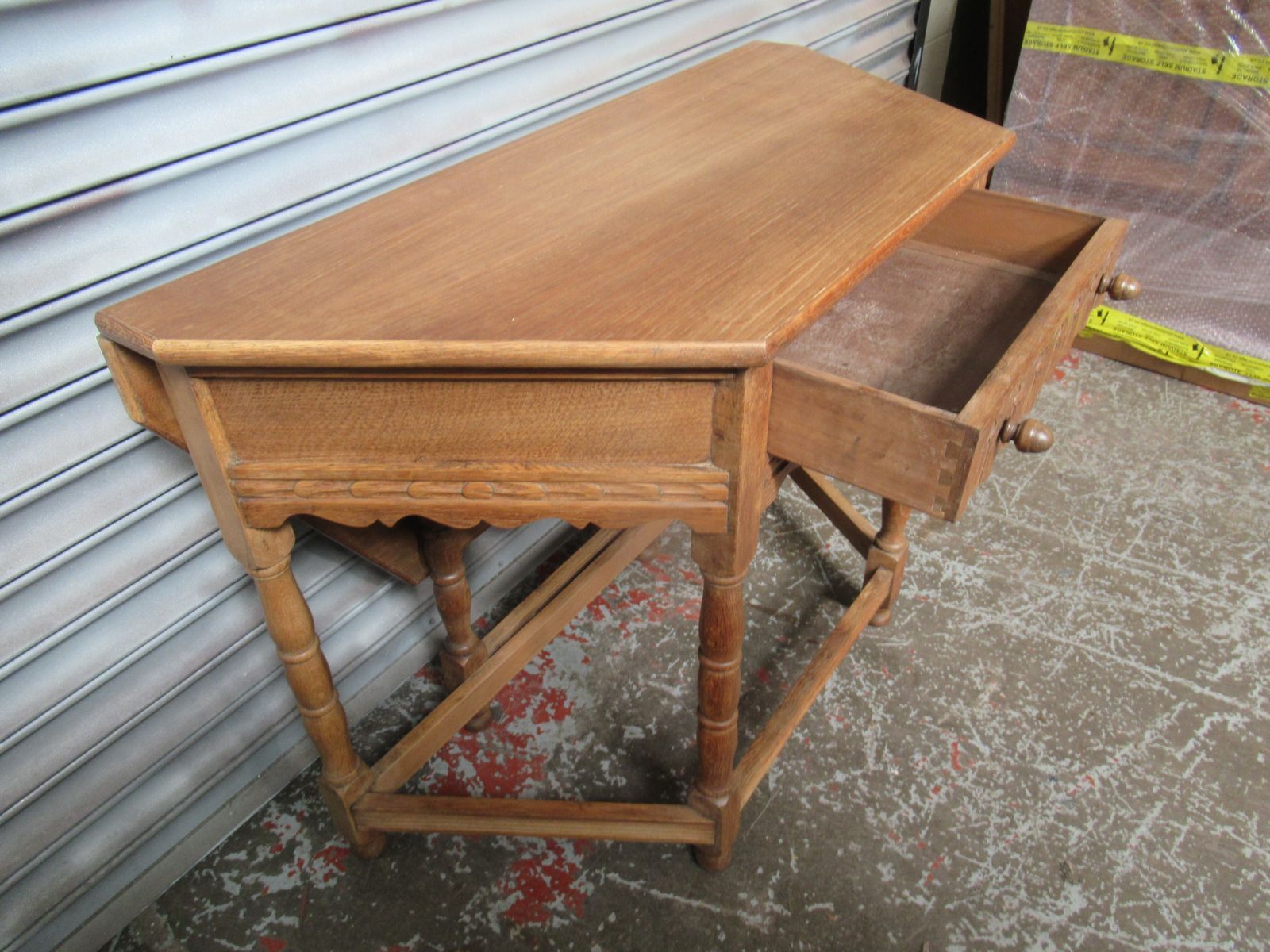 Light Oak Drop Leaf Side Table photo buy