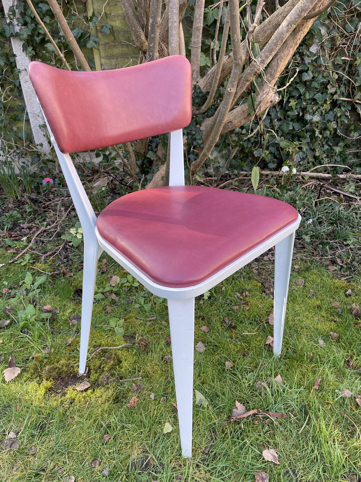 photo vinterior 2 Ernest Race Ba3,  Chairs Mid Century Design Probably Made In 1990s Brown Leather And Red Leather