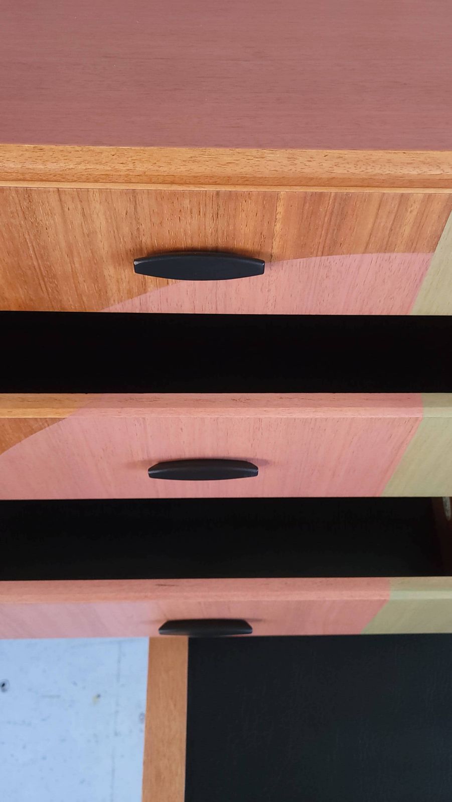 photo furniture Mid Century Teak Sideboard With Geometric Design
