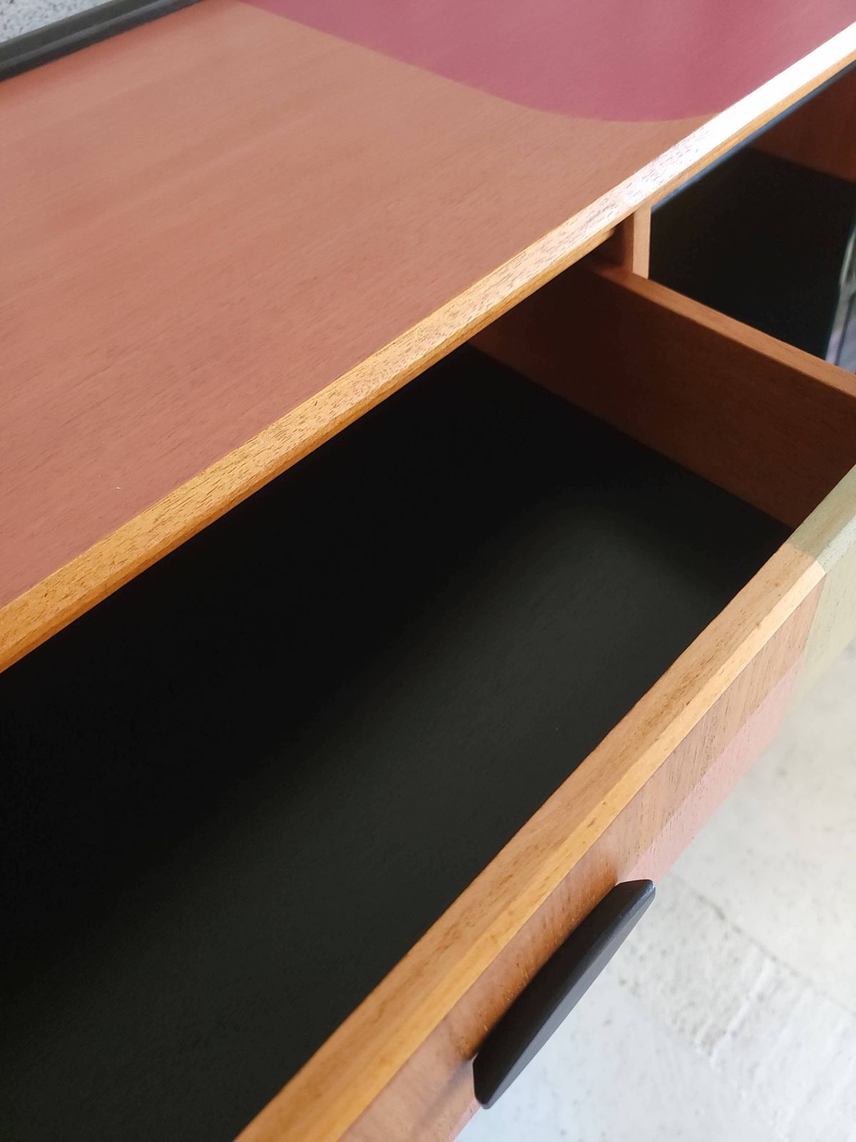 photo for sale Mid Century Teak Sideboard With Geometric Design