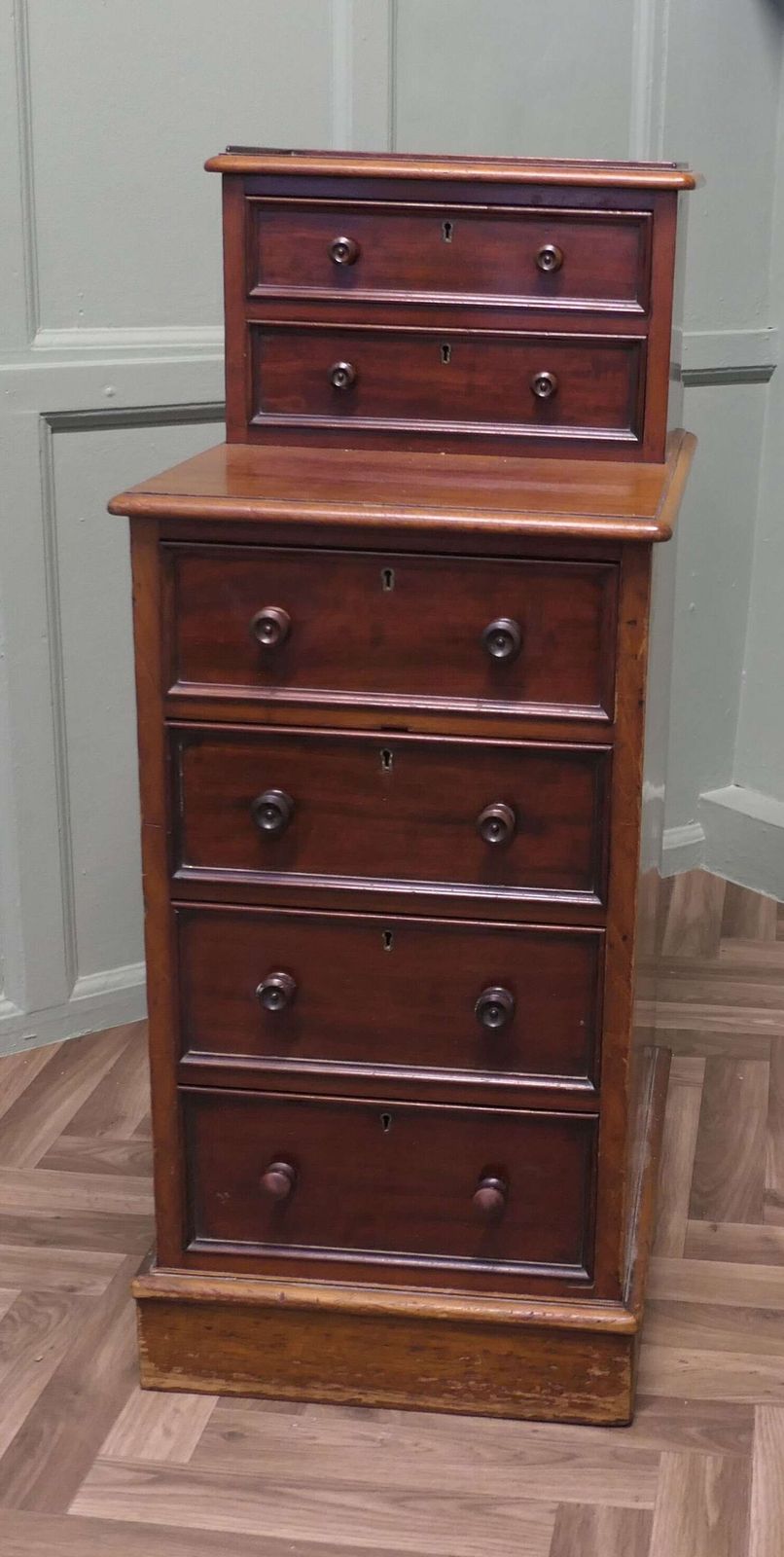 Tall Six Drawer Side Cabinet Or Lamp Table photo for sale