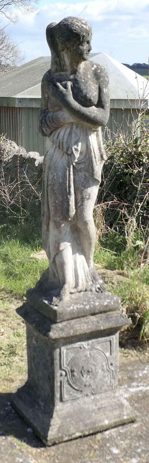 Large Weathered Garden Statue Of Venus photo vinterior