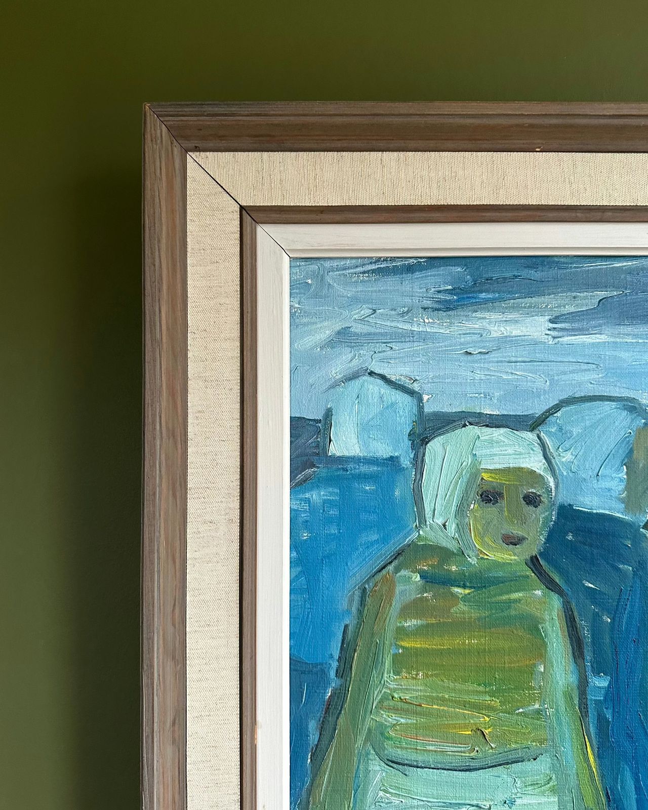 Two Women Swedish Original Oil Painting photo vinterior