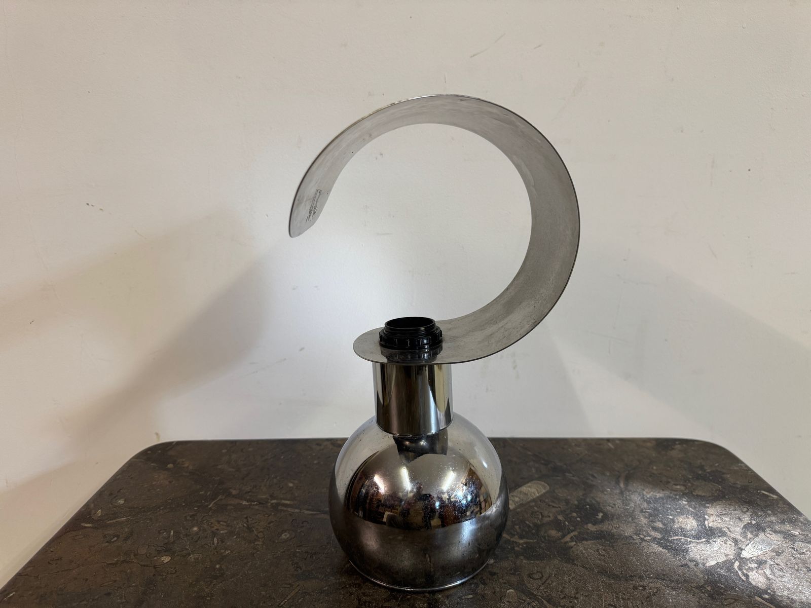 Chrome Sculptural Table Lamp photo Lighting