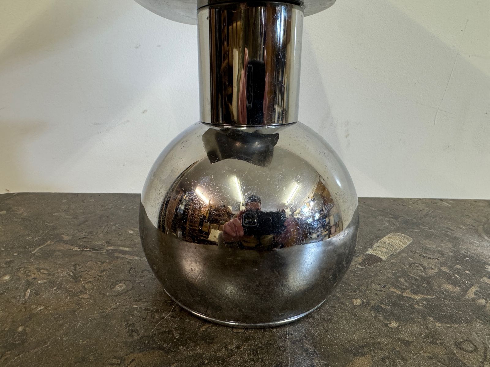 Chrome Sculptural Table Lamp photo 295.0