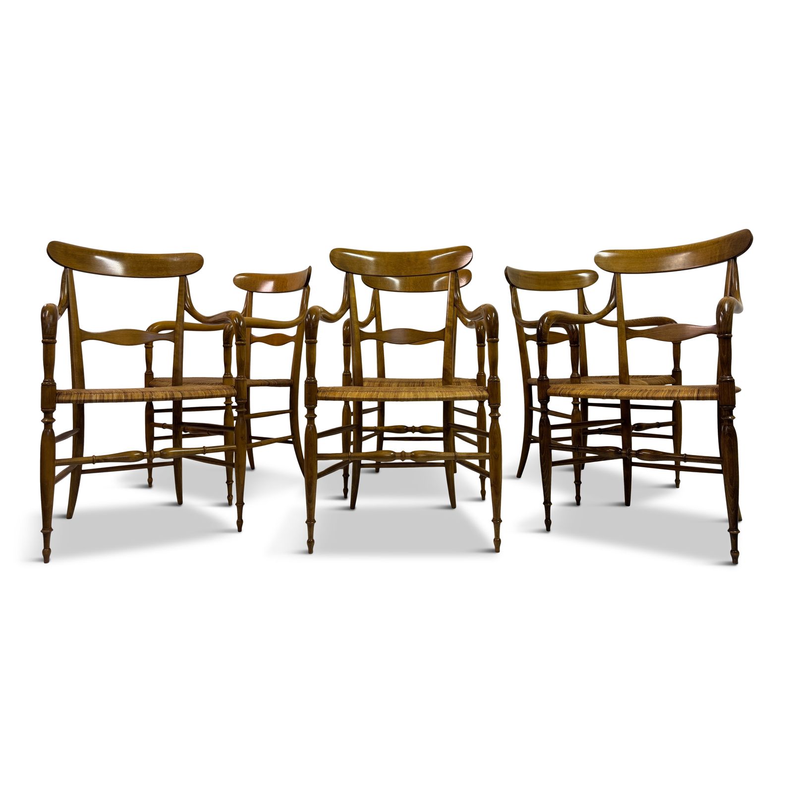 Set Of Six Chiavari Companino Armchairs By Fratelli Levaggi