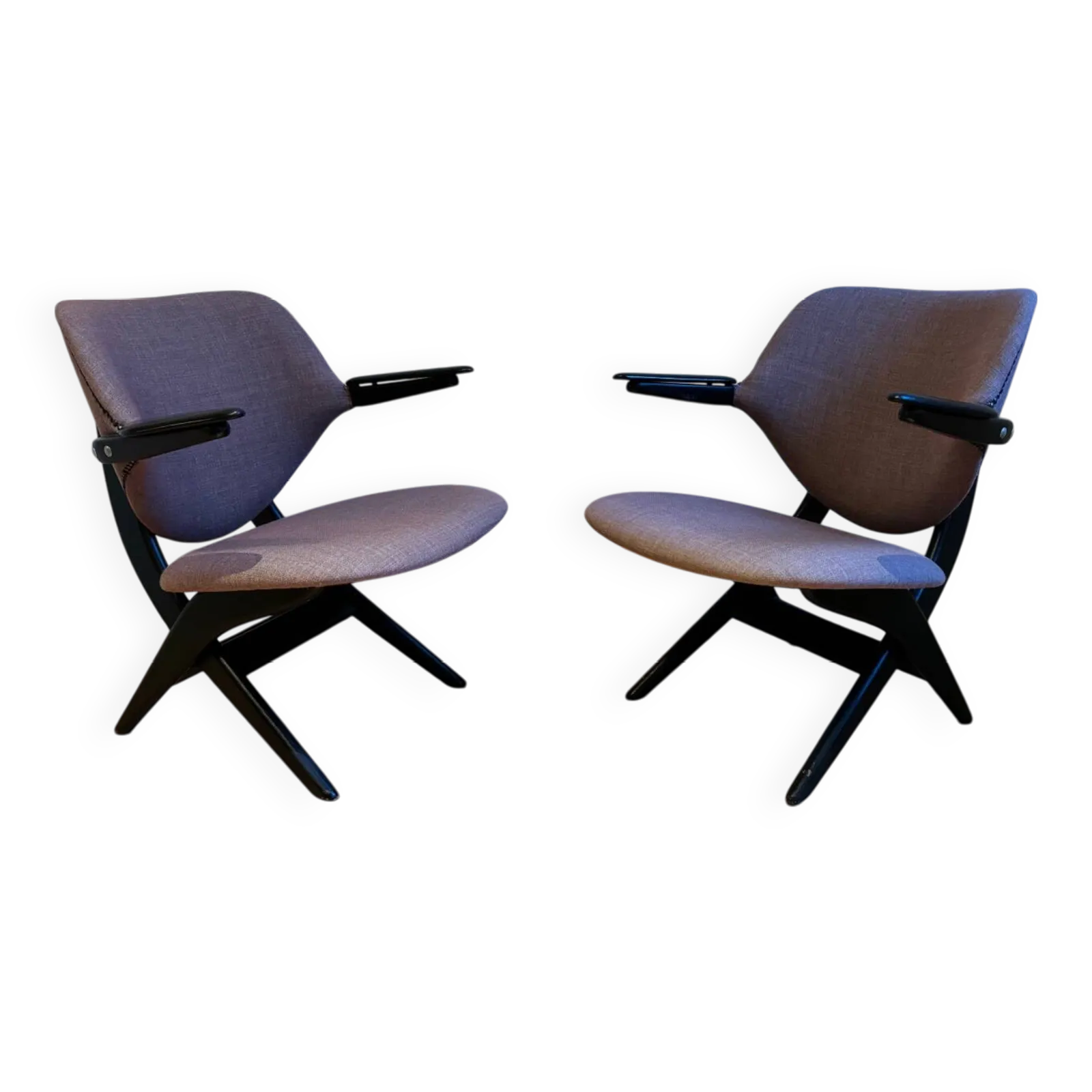Pair Of Louis Van Teeffelen Armchairs For Webe