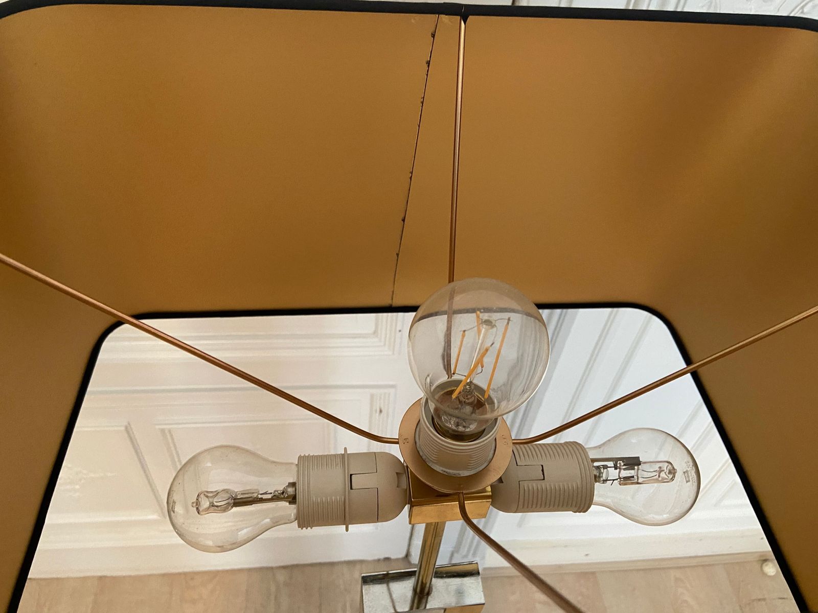 Chrome And Gold Lamp, Italy, 1970 photo 1433.0
