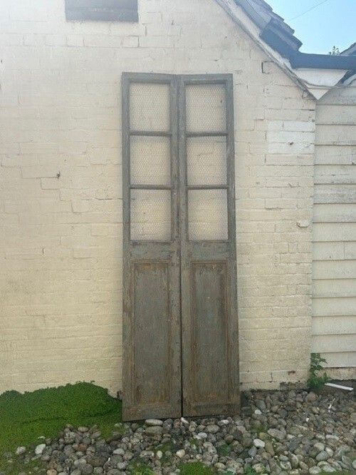 Pair Of Vintage French Shutter Doors photo furniture