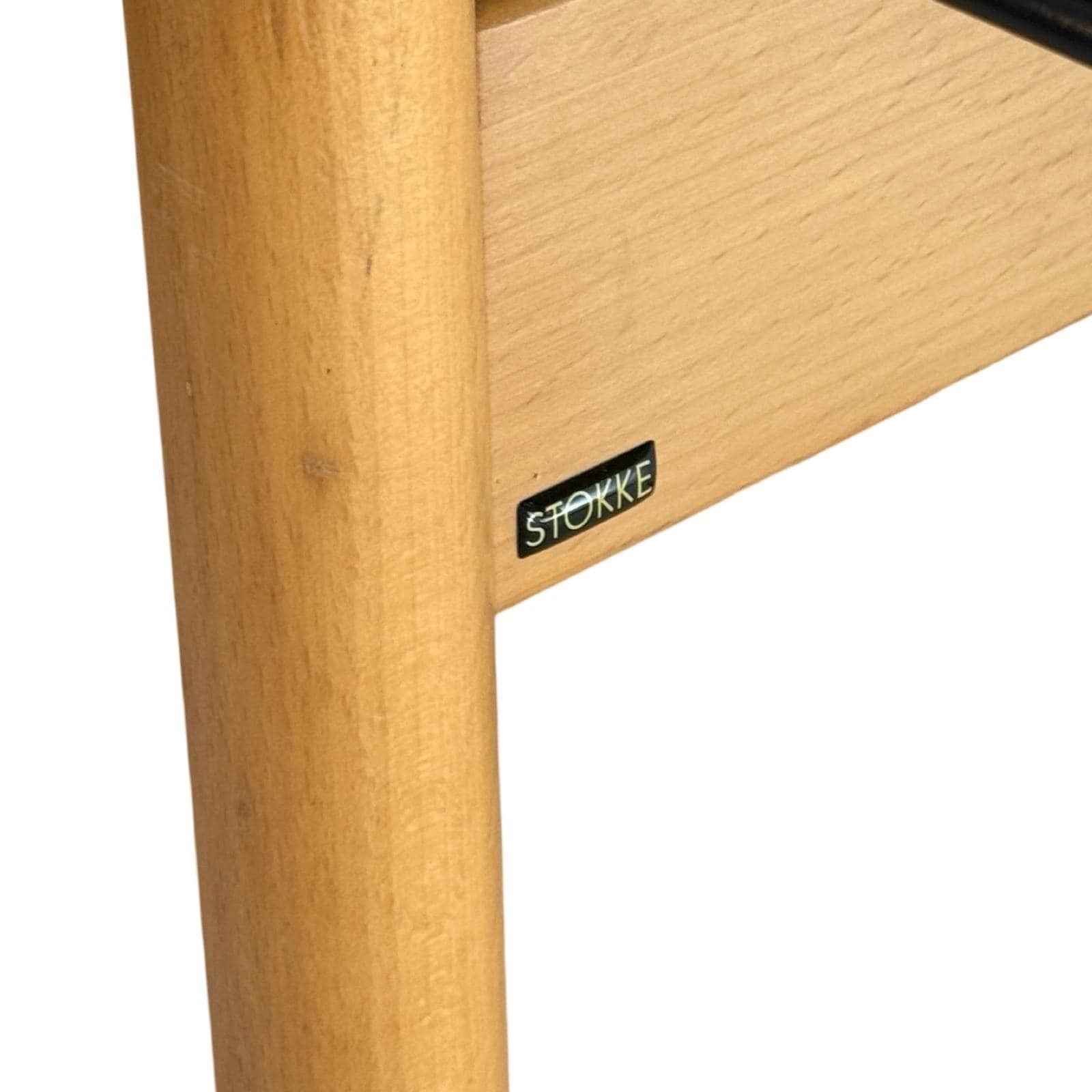 Peter Opsvik   Stokke   Flysit   Ergonomically Shaped Rocking Chair   Black Leather Upholstery And Wooden Frame photo 962.0