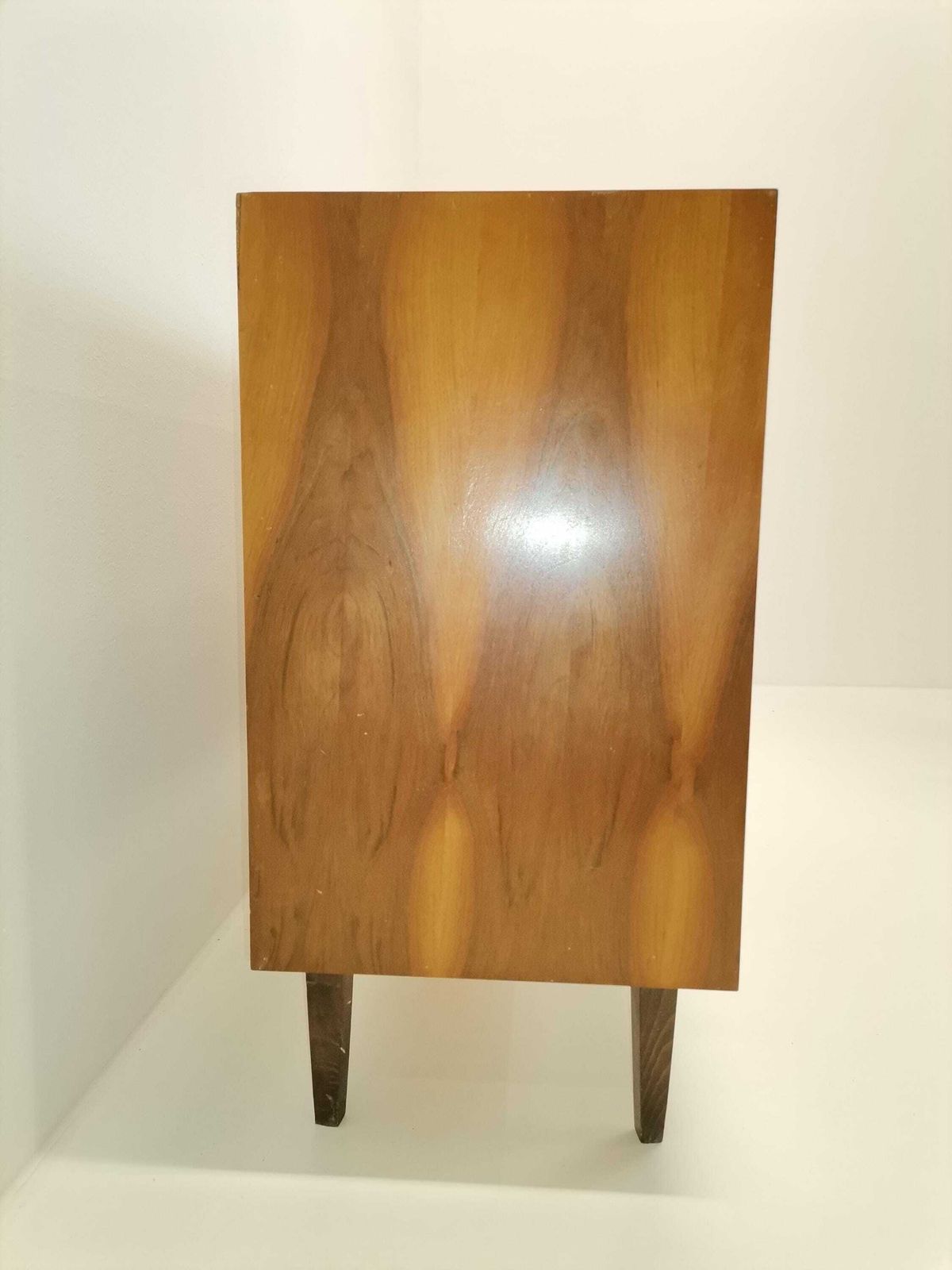 Vintage Cupboard / Veneer And Wood Grain / 1970s Commode / Mid Century Hallway Or Bedroom Cabinet / Made In Yugoslavia photo 566.0