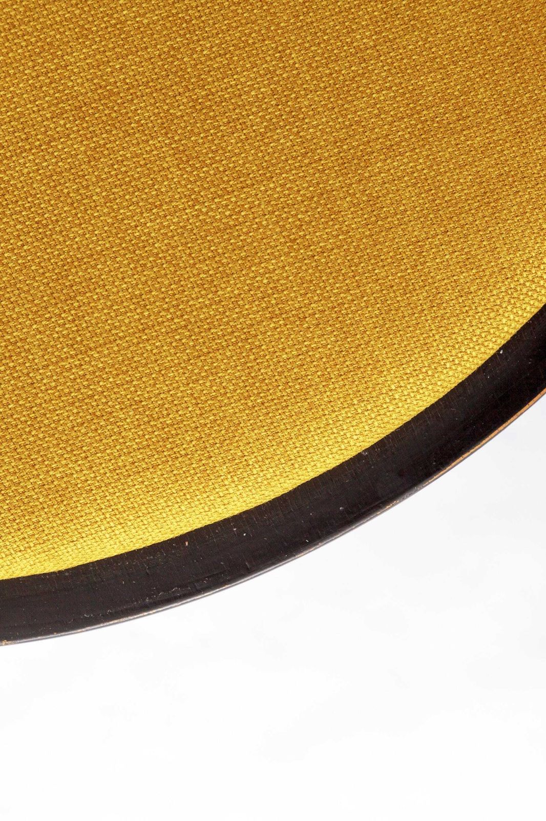 Paar Vintage Draaifauteuils – Duits Design Ca. Jaren 1970 – Zwart Gelakt Beukenhout & Chroom – Gele Bekleding – Mid Century Modern Stijl photo 627.0