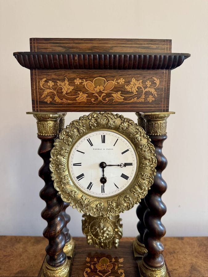 Fine Quality Antique French Portico Timepiece photo Home Decor